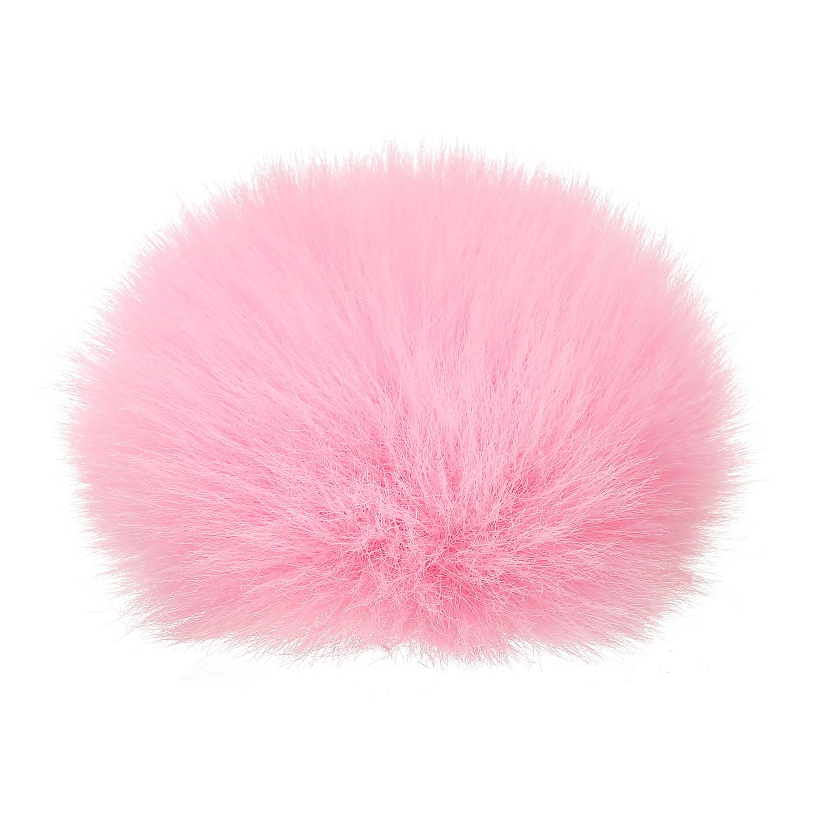 Patikil Furry Microphone Windscreen 7Mm X 65Mm Mic Cover Windshield For Indoor Outdoor Microphone Pink