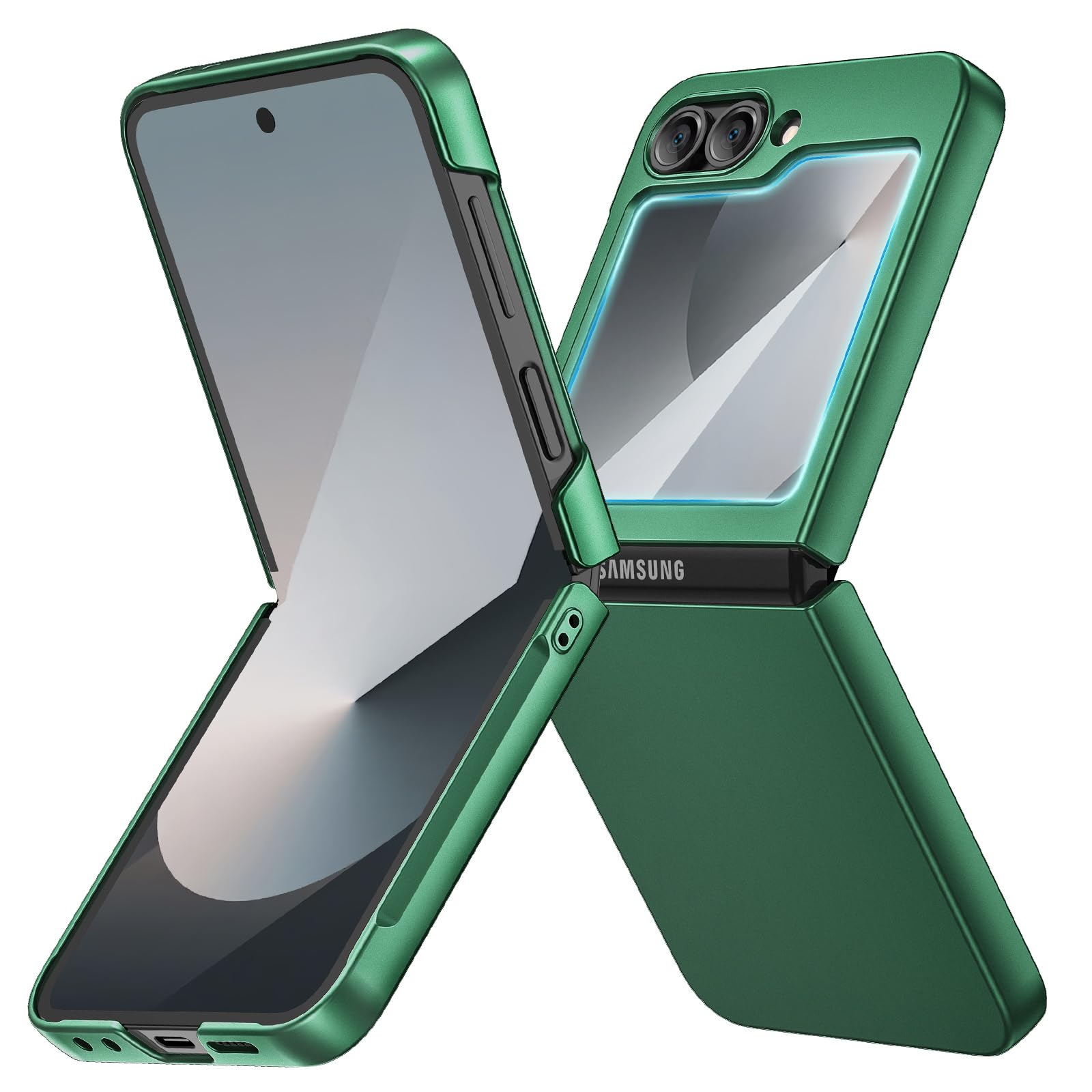 Ruky for Galaxy Z Flip 6 Case, Hard PC Ultra Slim Shockproof Protective Cover, Support Wireless Charging Full Body Drop Protecti