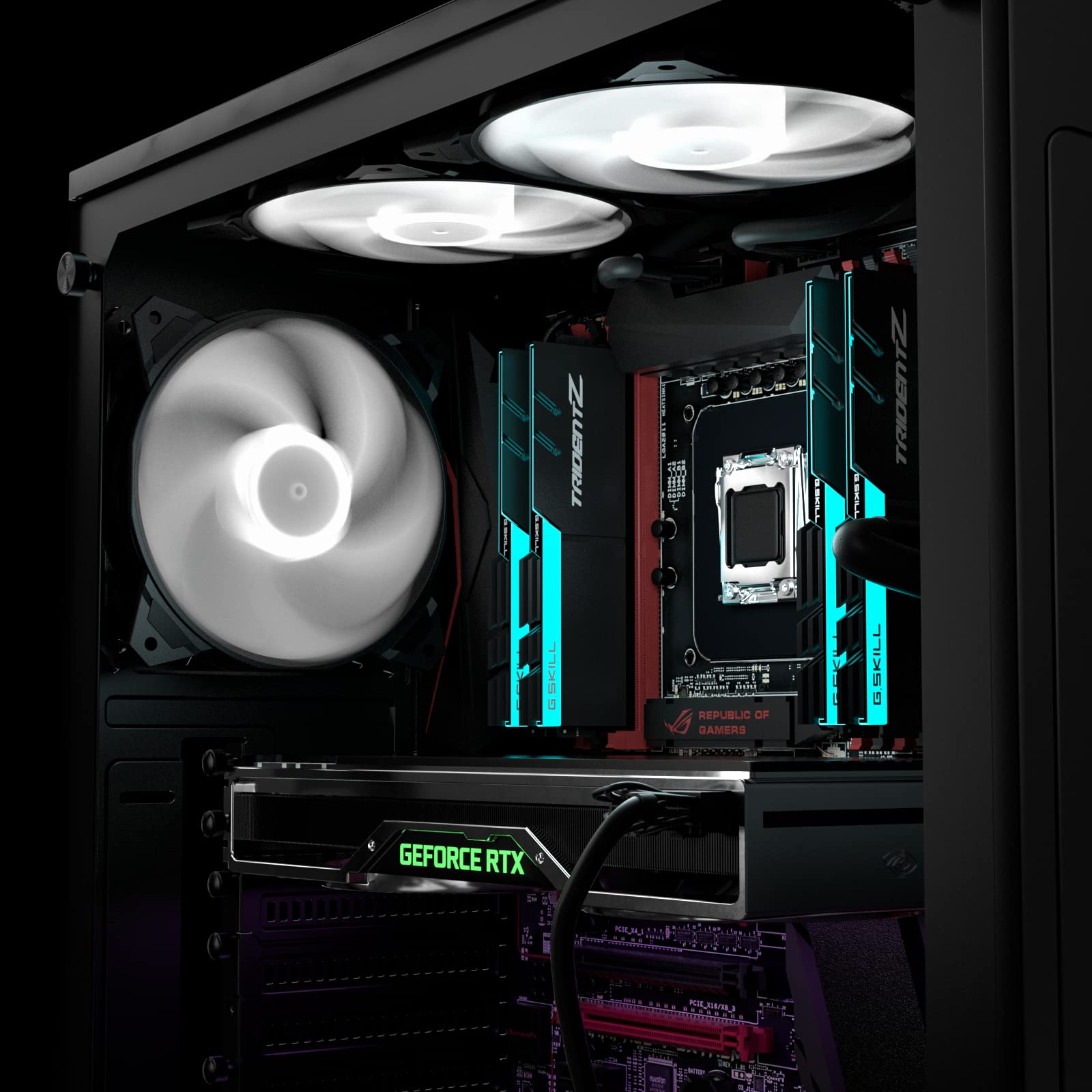 Uphere Long Life 120Mm 3 Pin High Airflow Quiet Edition White Led Case Fan For Pc Cases, Cpu Coolers, And Radiators 3 Pack,Pf120