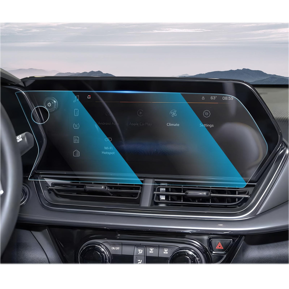 2024 2025 Trax Screen Protector, 11 Inch Touchscreen Display Cover, Hd Tempered Glass, For Chevrolet Trax 2024 2025 Accessories (Lt, 2Rs, Activ) Models, Not Compatible With Ls 1Rs 8 Inch Standard Touchscreen
