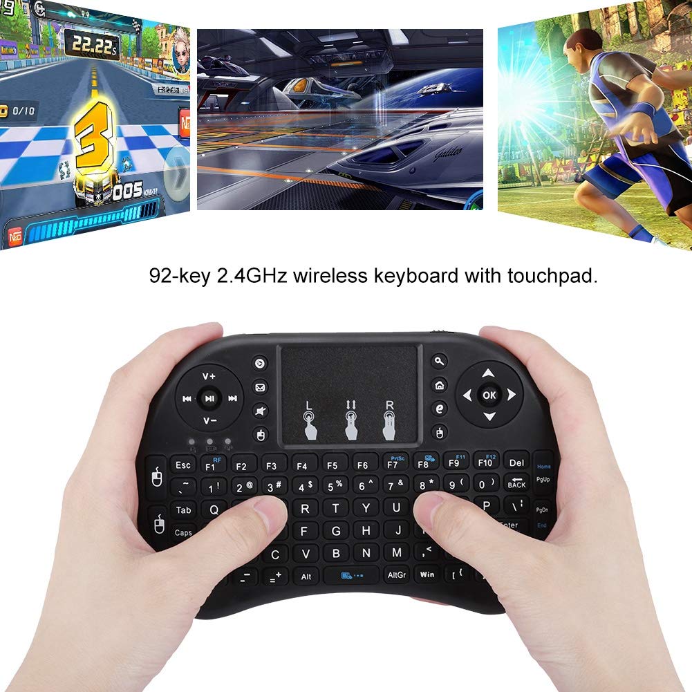 Mini I8 Wireless Keyboard With Touchpad For Pc, 2.4Ghz, 92Key, Multimedia Control Keys, Auto Sleep/Wake