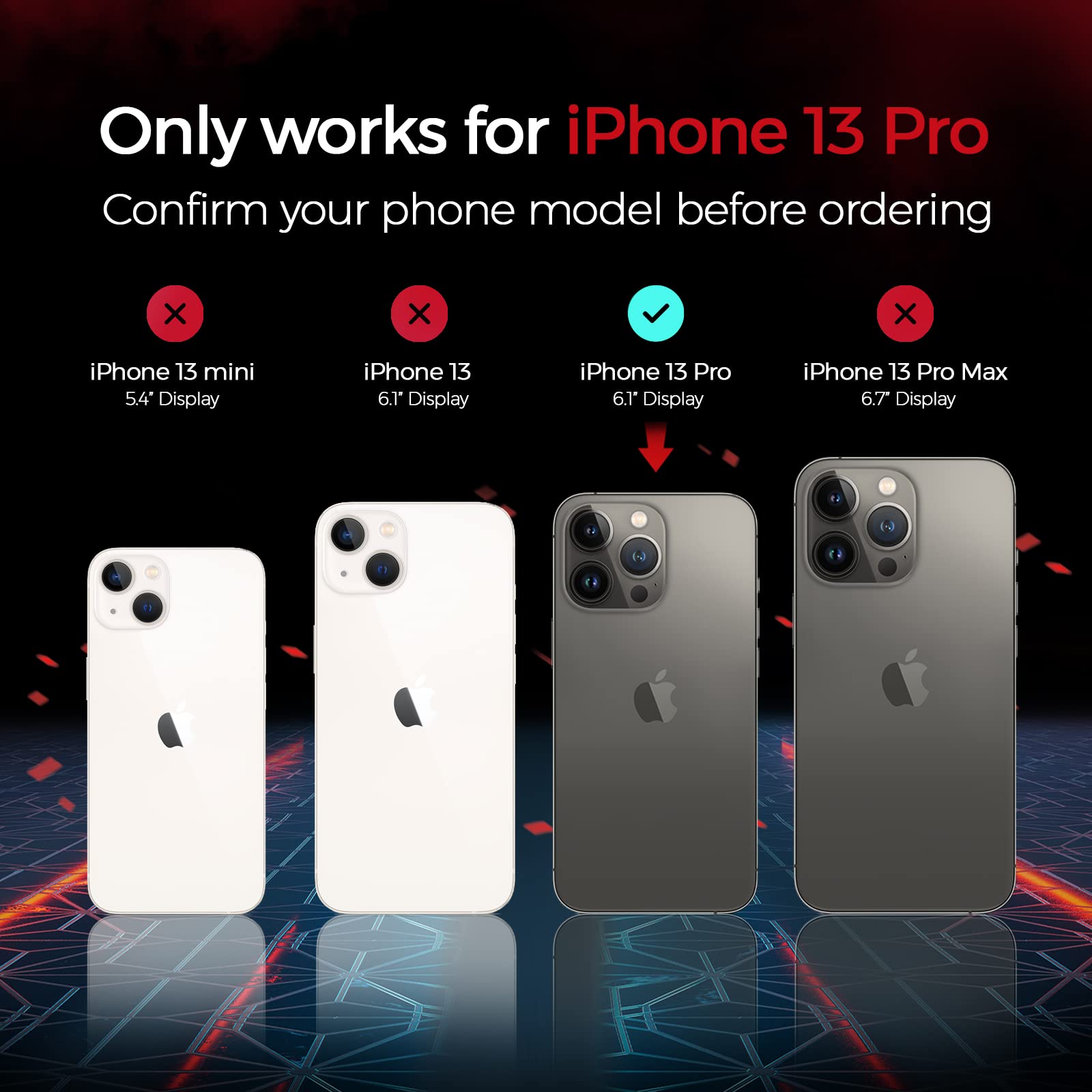 MOTIVE iPhone 13 Pro Case Holster Heavy Duty Rugged Drop Shockproof with Kickstand Belt Clip Black 6.1 inch