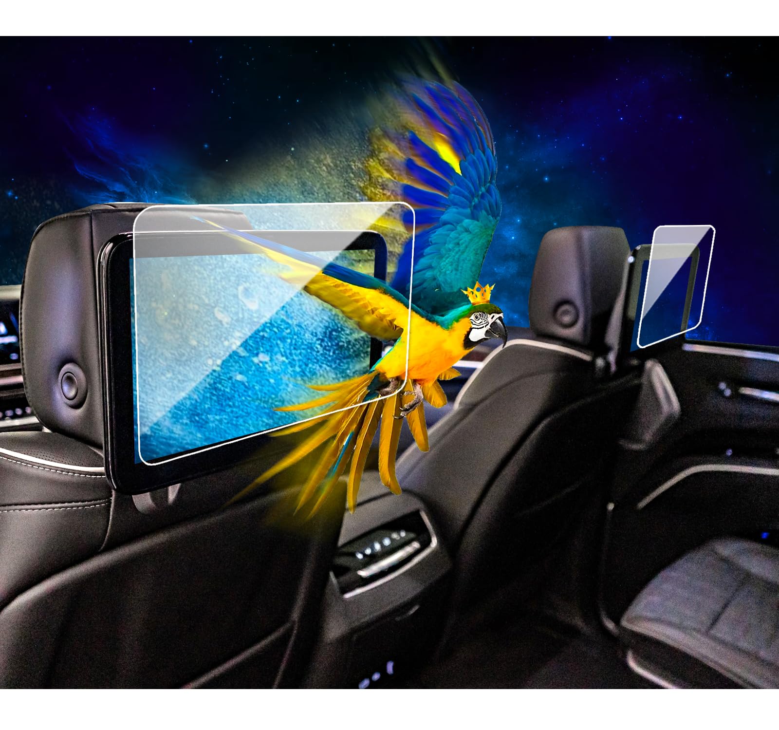 Eueky 2023 2024 Cadillac Escalade Dual 12.6 Inch Rear Seat Media Soft Screen Protector 2021 2024 Cadillac Tv Screen Protector Es