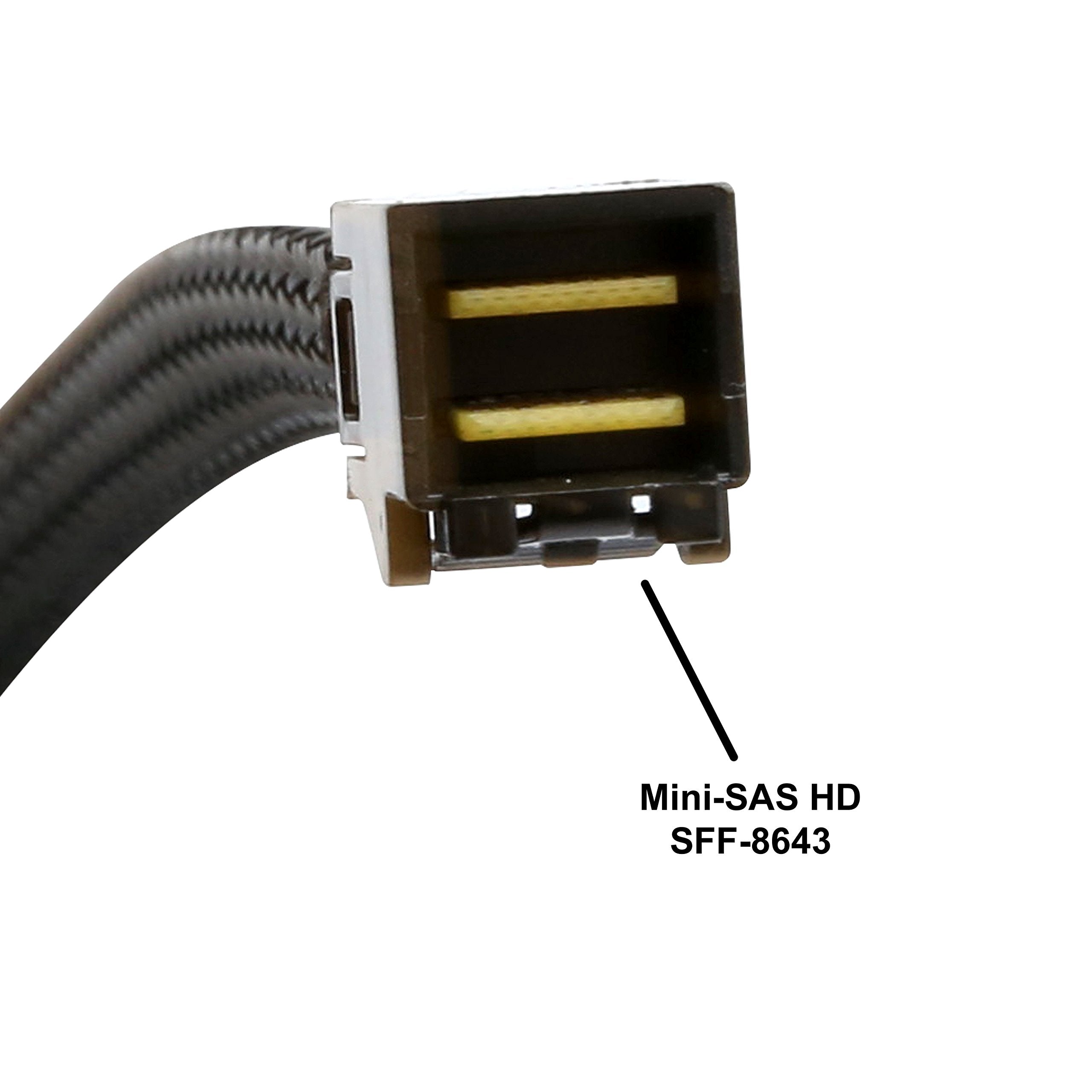 U.2 Nvme To Minisas Cable With Sata Power Connector For 2.5 U.2 Nvme Ssd, Sff-8643 To Sff-8639 Cable Si-Cab40120