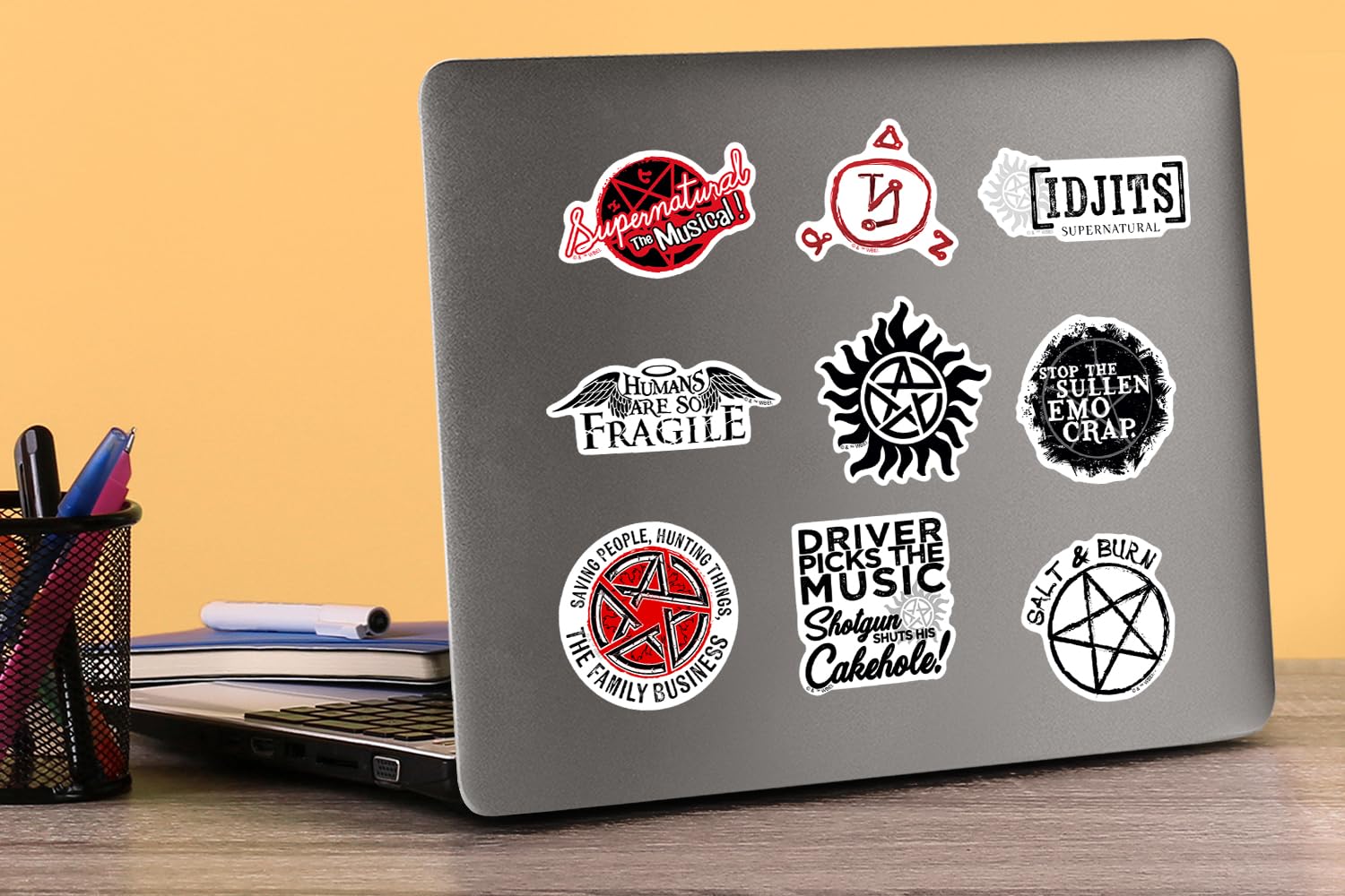 Supernatural Limited Color 50Ct Vinyl Large Deluxe Stickers Variety Pack   Laptop, Water Bottle, Scrapbooking, Tablet, Skateboar