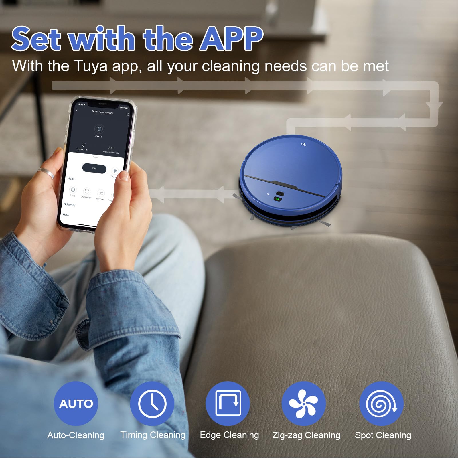 2 In 1 Mopping And Vacuuming Robot, Robot Vacuum And Mop Combo Compatible With Wifi/App, Robotic Vacuum Cleaner Self Charging, S