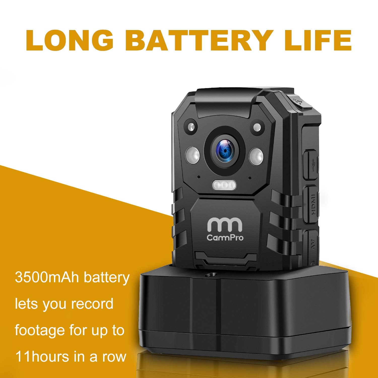 1296P Hd Police Body Camera,32G Memory,Cammpro I826 Premium Portable Body Camera,Waterproof Body Worn Camera With 2 Inch Display