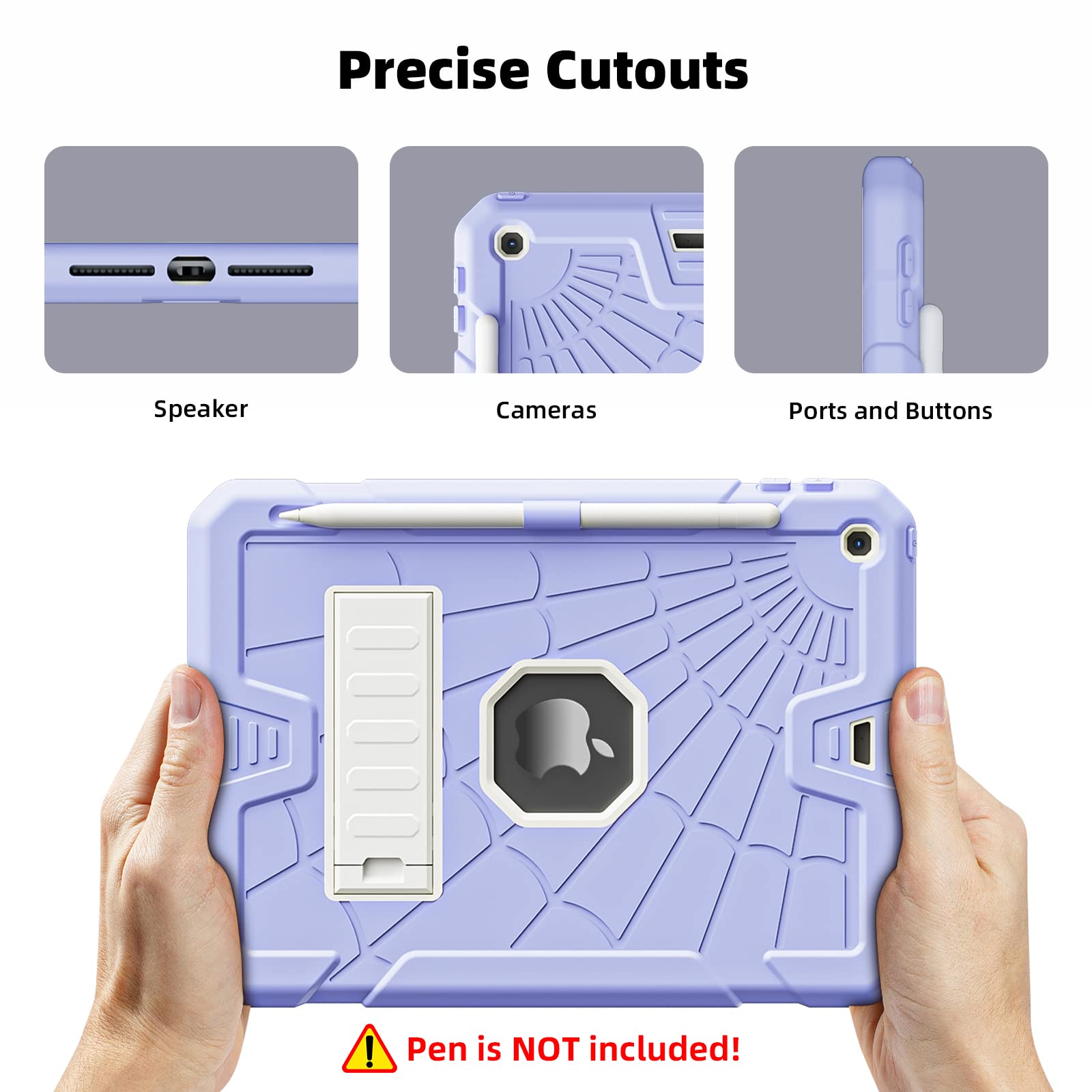 Tsqqst Case For Ipad 9.7 Inch 2018 2017 Model 6Th 5Th Generation With Glass Screen Protector | Shockproof Protective Ipad Case 6