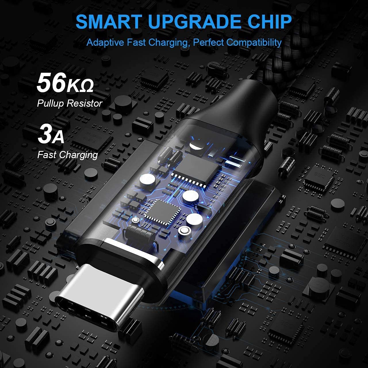 [4Ft, 2 Pack] Usb C Cable 3A Fast Charging, Etguuds Usb A To Type C Charger Cable Braided For Samsung Galaxy S22 S21 S20 S10 S9