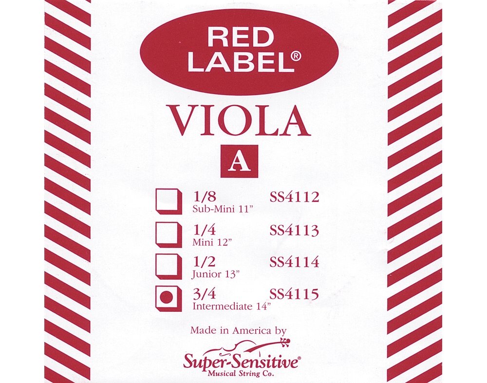 Super Sensitive Viola Strings (4115), 12, 13, 14, 15, 15.5, 16, 16.5