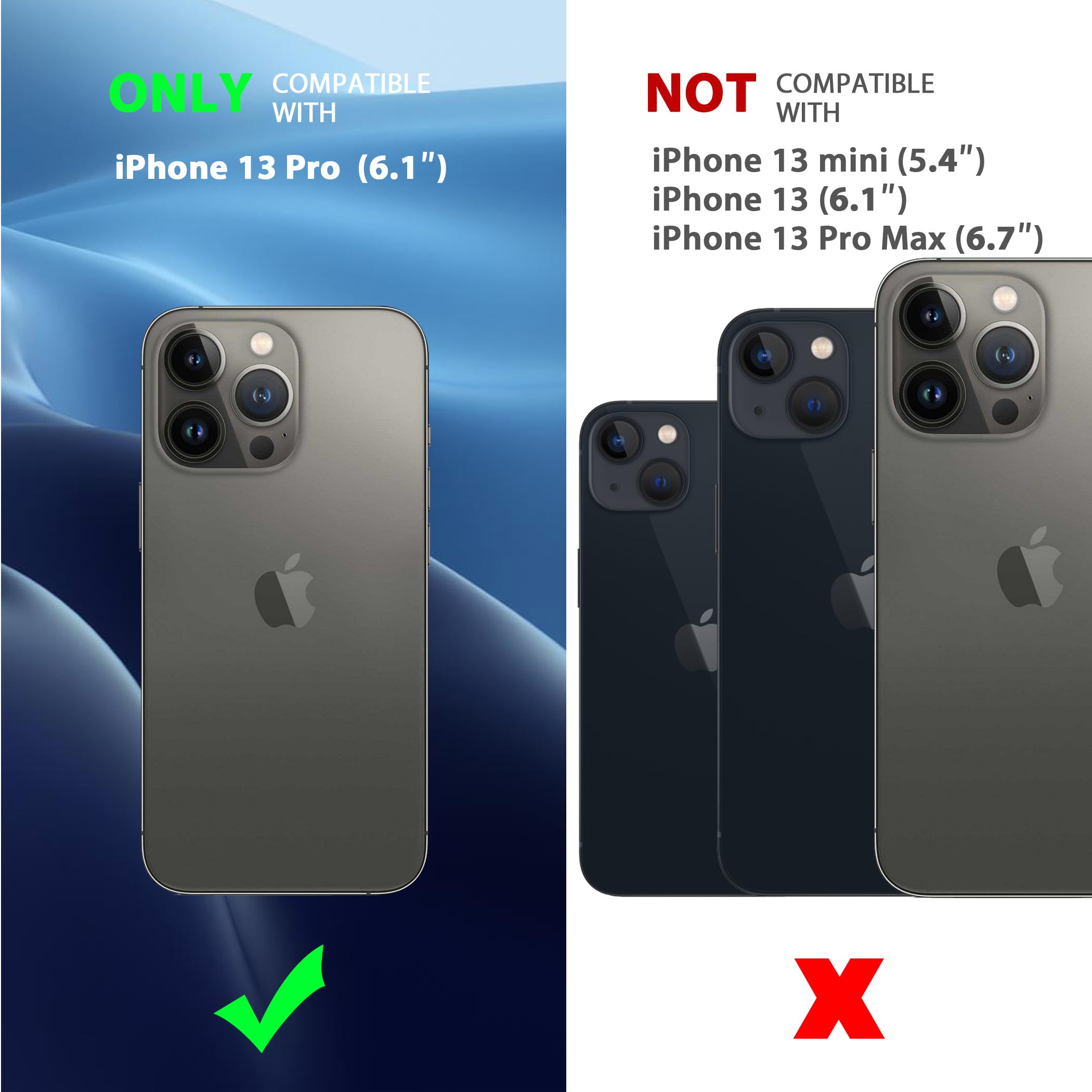 Cacoe Magnetic Case For Iphone 13 Pro 6.1 Inch Compatible With Magsafe & Magnetic Car Phone Mount,Tpu Thin Phone Cases Cover Pro