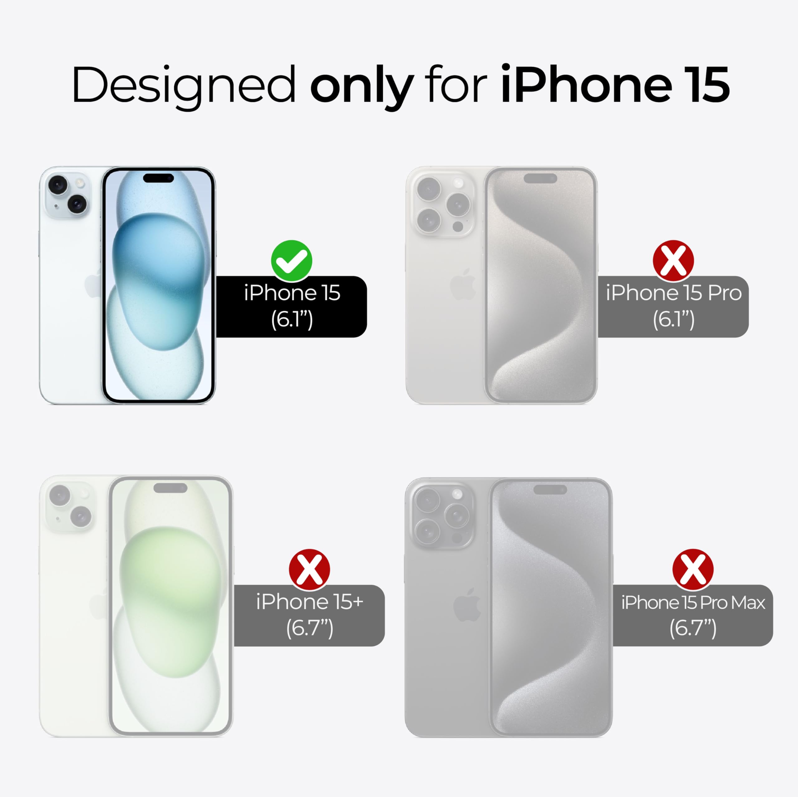 Armorsuit 2 Pack Screen Protector For Iphone 15 [6.1 Inch] Case Friendly Militaryshield Hd Clear Film   Made In Usa