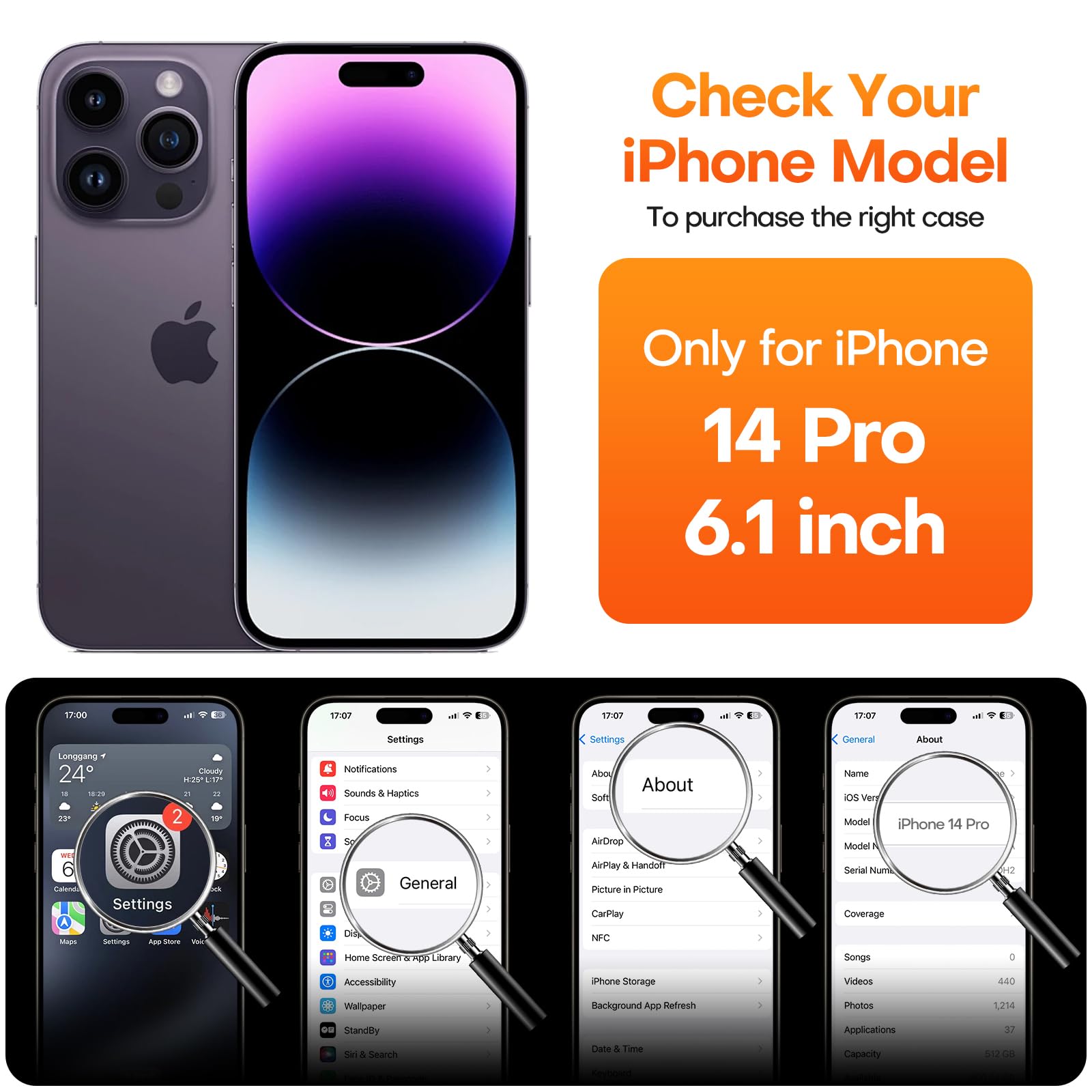 Impactstrong Shatterproof Tempered Glass Screen Protector For Iphone 14 Pro [Easy Installation Frame] [Bubble Free] [9H Hardness