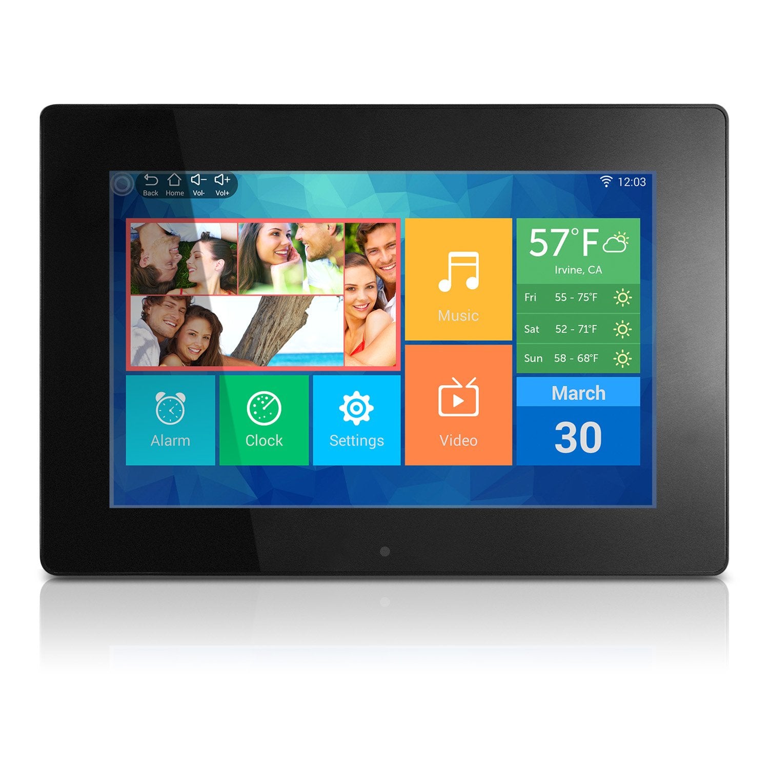 Aluratek 10'' Wifi Digital Photo Frame W/ Touchscreen Ips Display, 32Gb Mem, 1280 X 800 Res, Easy Setup To Share Photo/Video Wir