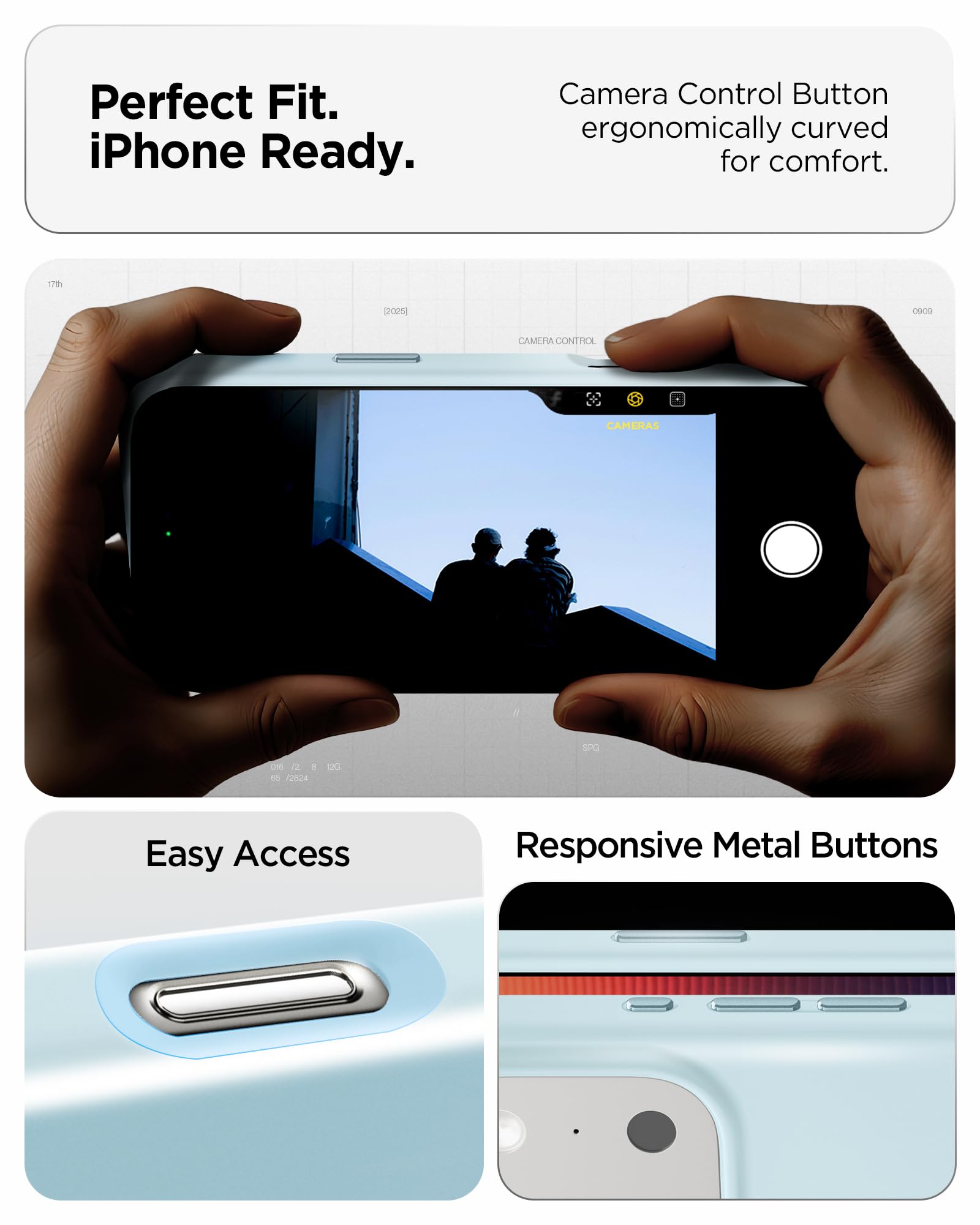 Spigen For Iphone 17 Pro Max Case, Silicone Fit Magfit [Compatible With Magsafe] - Mute Blue