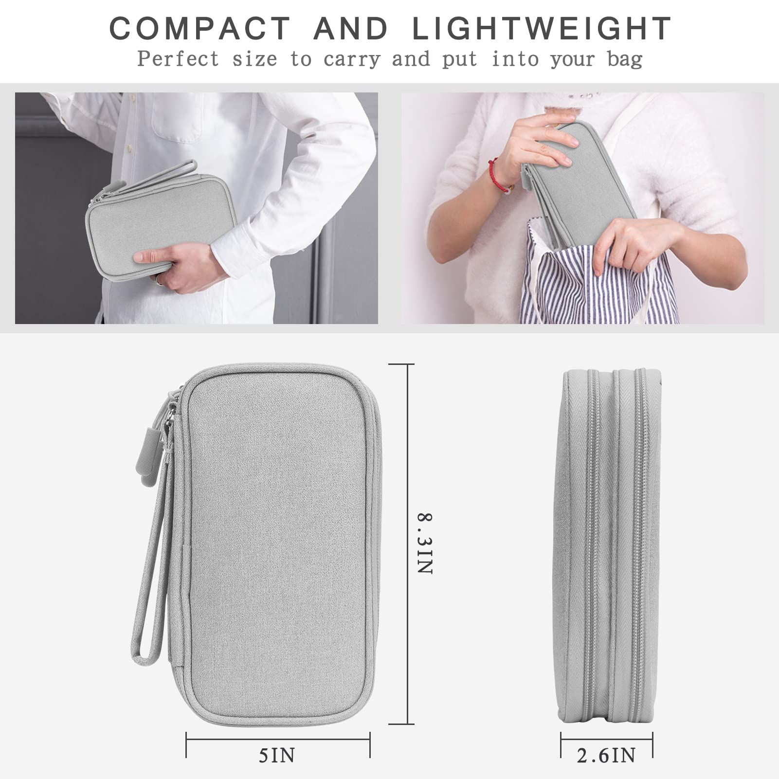 Skycase Electronic Organizer Travel Case   Waterproof Travel Cord Organizer Pouches For Organization, Cable Organizer, All In On