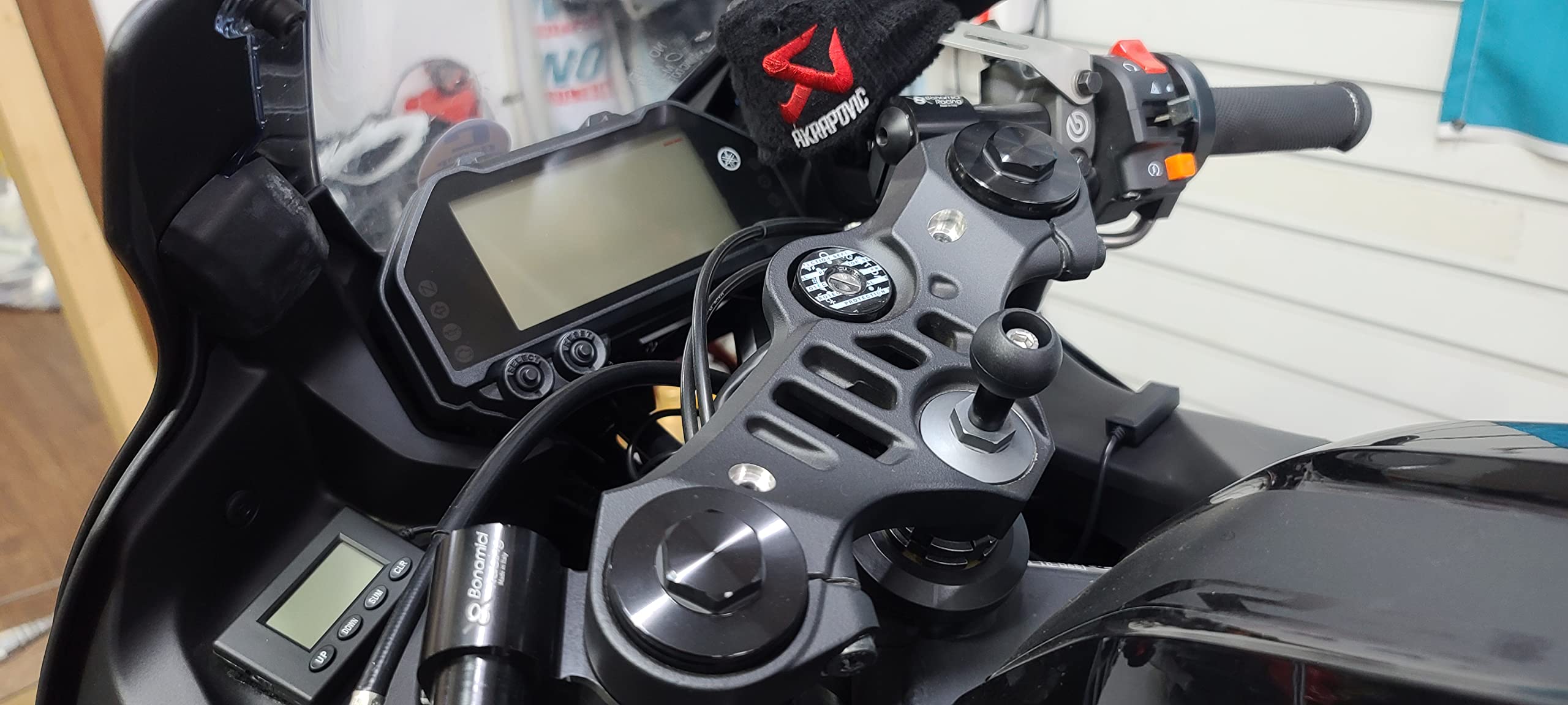 Mounts Lab Motomount R3 For Yamaha Yzf R3(2016+) Ram Stem Nut/Mount With 1Inch(25Mm) Tpu Ball- Compatible With Phone/Camera/Gps