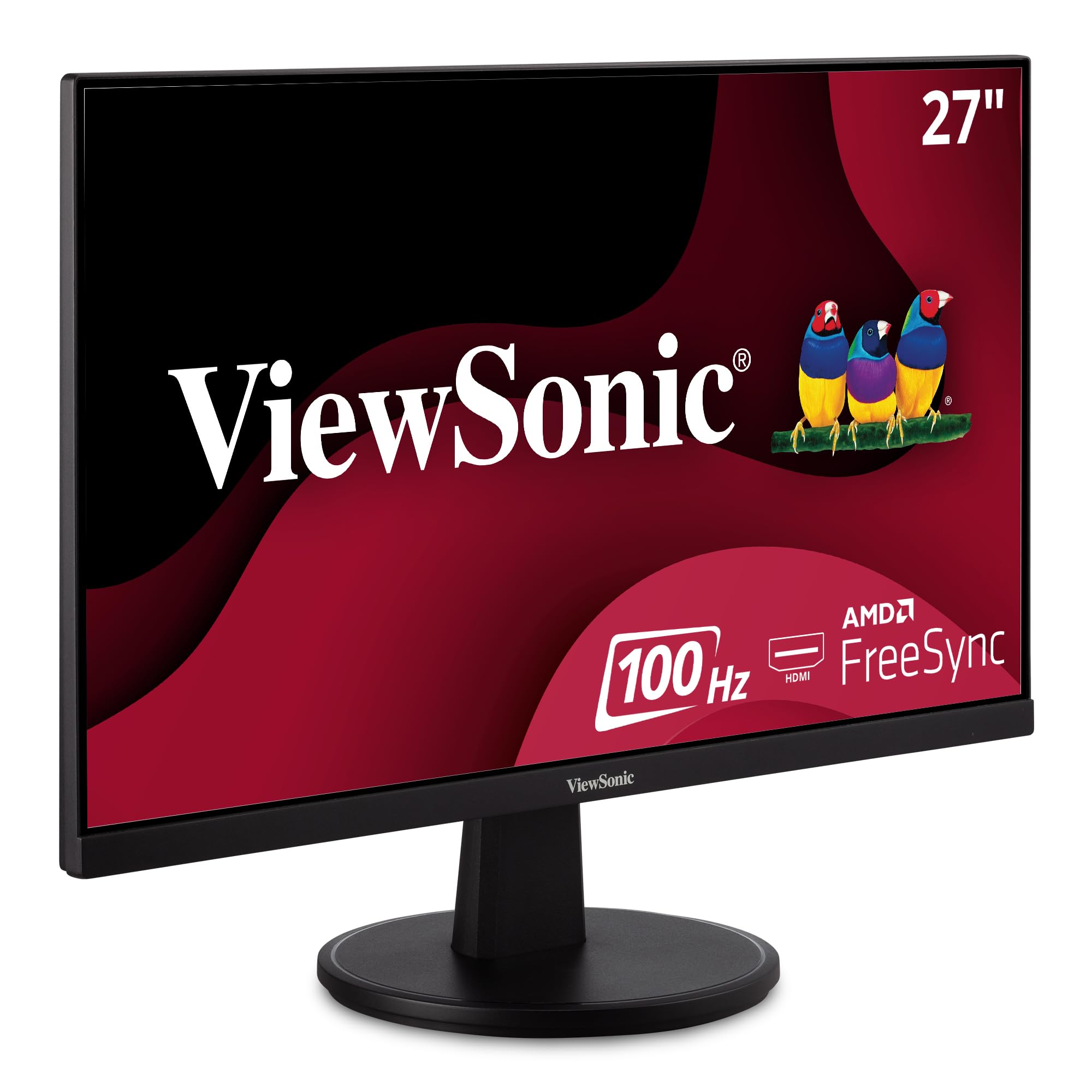 Viewsonic Va2747 Mh 27 Inch Full Hd 1080P Monitor With Ultra Thin Bezel, Adaptive Sync, 75Hz, Eye Care, And Hdmi, Vga Inputs For