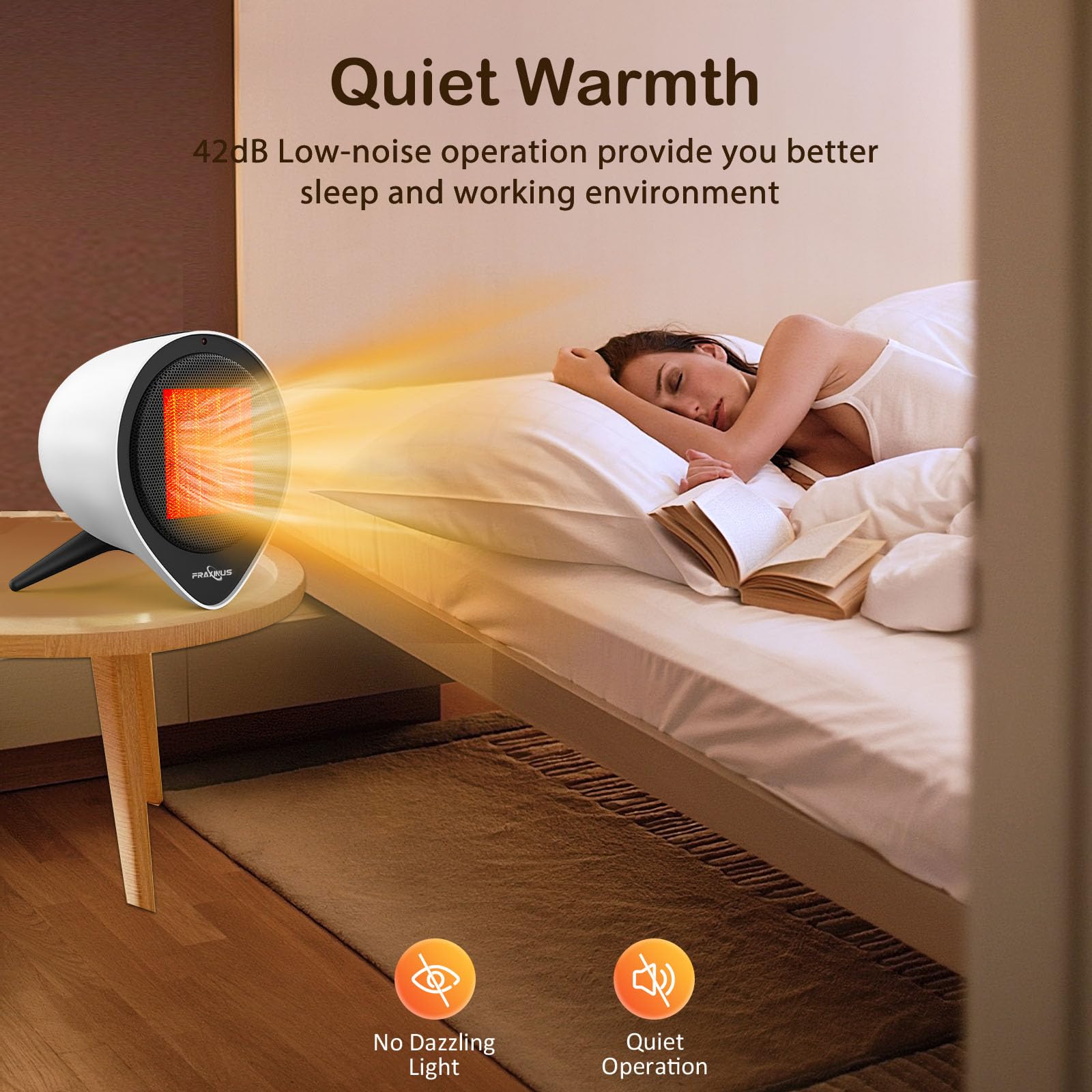 Space Heater, 1500W Small Space Heaters For Indoor Use, Ptc Fast Heating Energy Efficient Ceramic Heater, Portable Mini Heater O