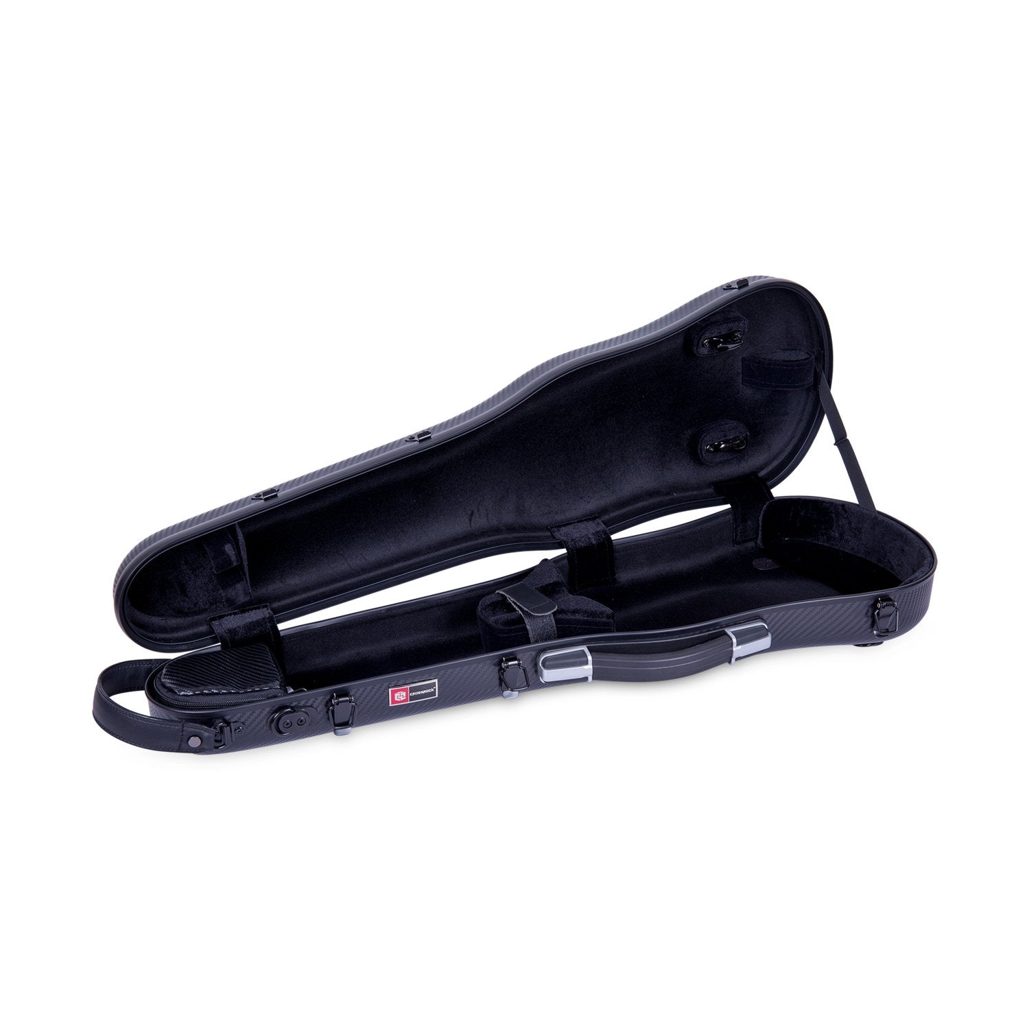 Crossrock Strong And Lightweight Carbon Composite, 4.3Lb Only, Support 330Lb Pressure In Black Shaped 4/4 Violin Case (Crf4000Sv