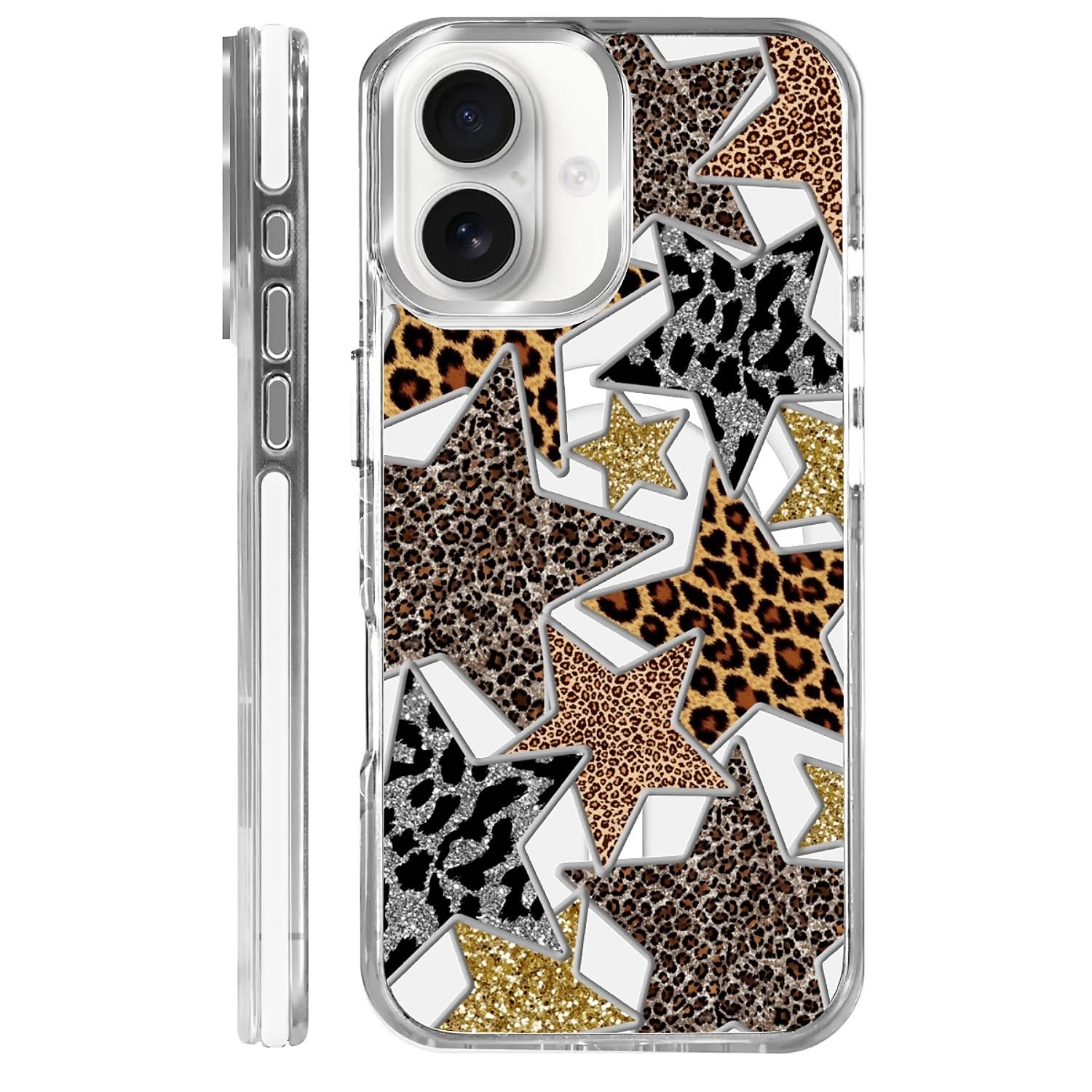 OKBUOK for iPhone 16 Plus Case [Compatible with Magsafe],Girls Women Clear Magnetic Case Silicone Shockproof Protective Cover wi