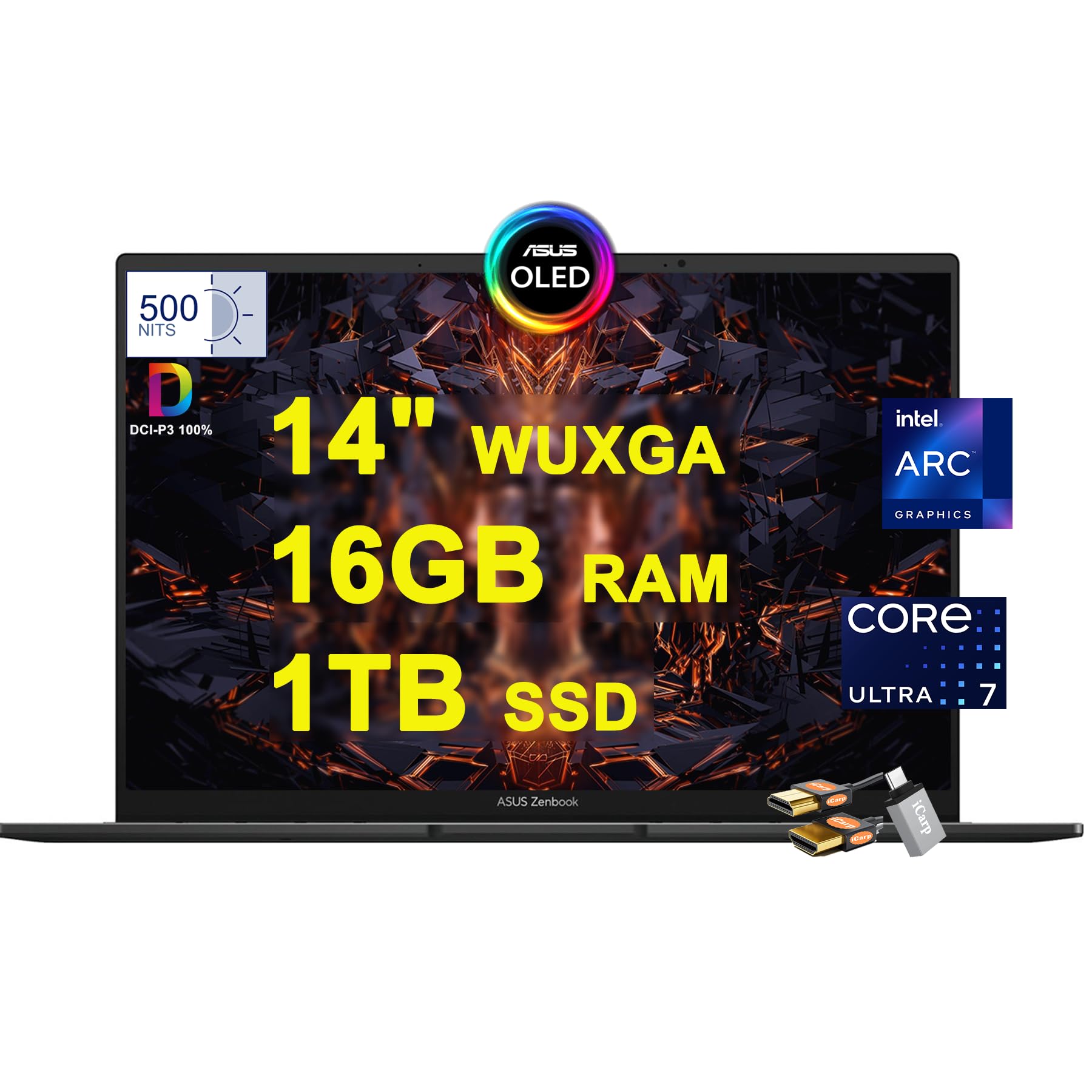 Asus Zenbook 14X OLED Business Laptop 14.5/ 2.8K 120Hz Touchscreen (550nits, 100% DCI-P3, Glossy) 13th Gen Intel 14-core i7-13