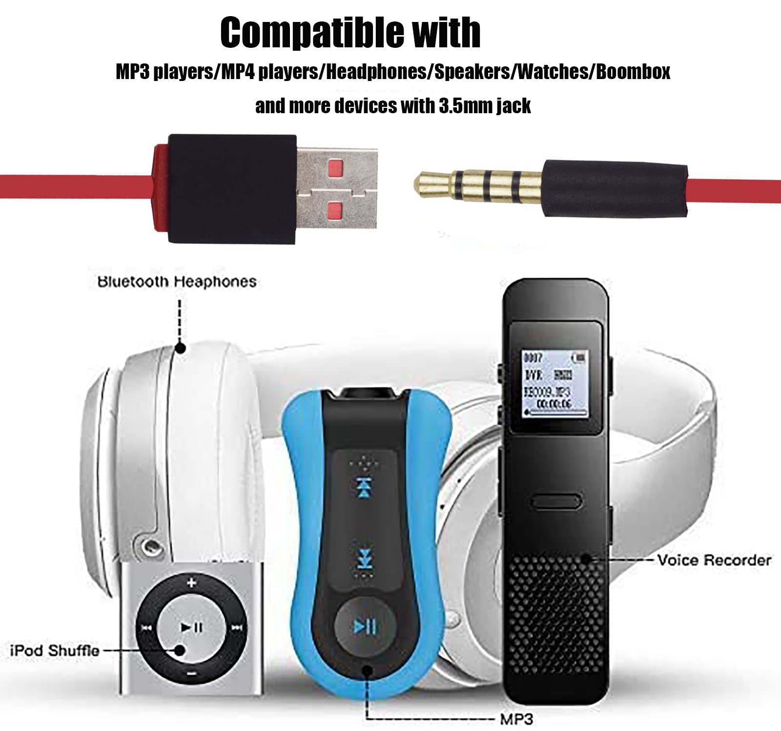 Gneinour Studio Charge Cable Usb To 3.5Mm Power Charger Replacement Cord Compatible With Beats By Dre Studio Wirelessd Headphone