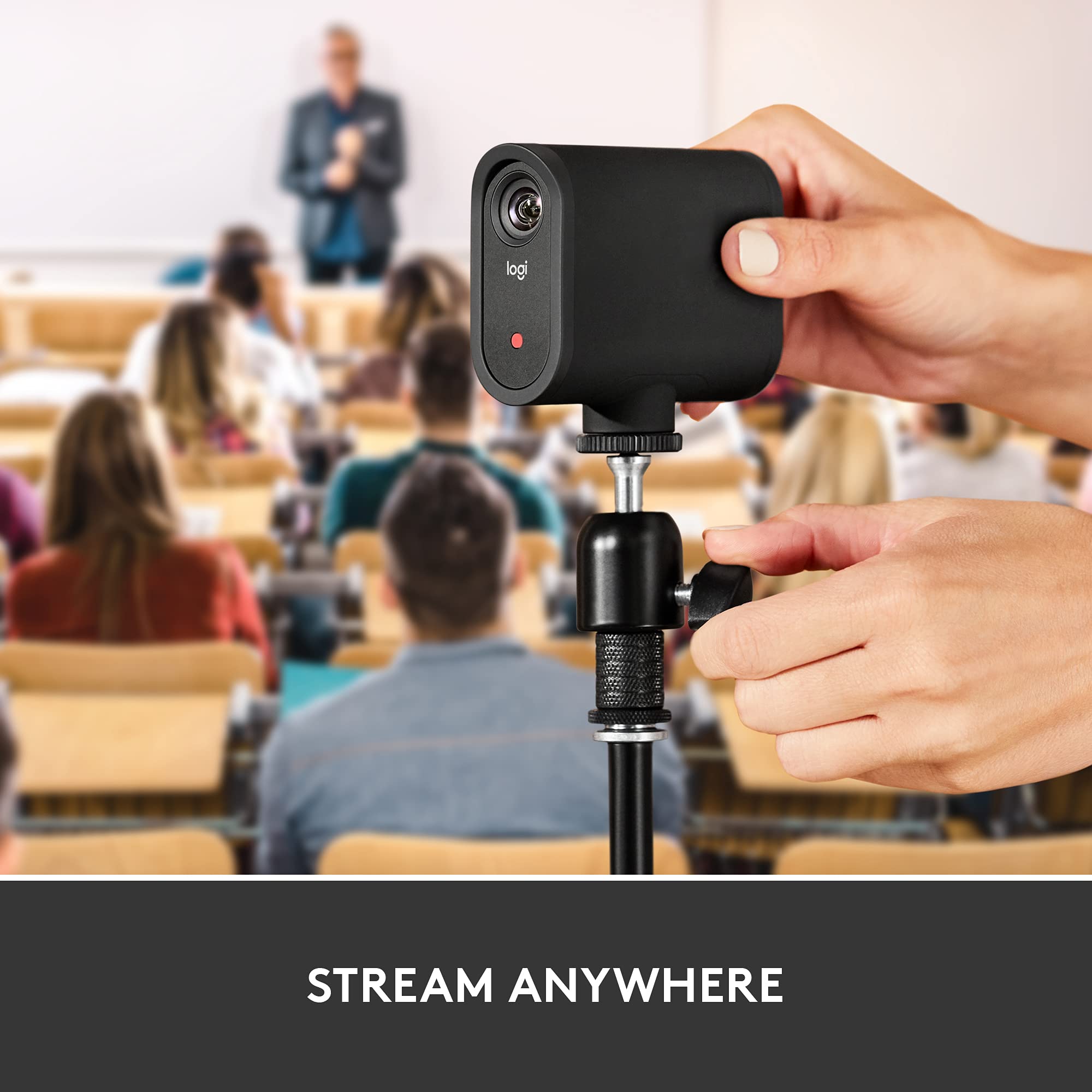 Logitech Mevo Start Wireless Live Streaming Camera 1080P Hd Video Quality Intelligent App Control Stream Via Lte Or Wi Fi   Blac