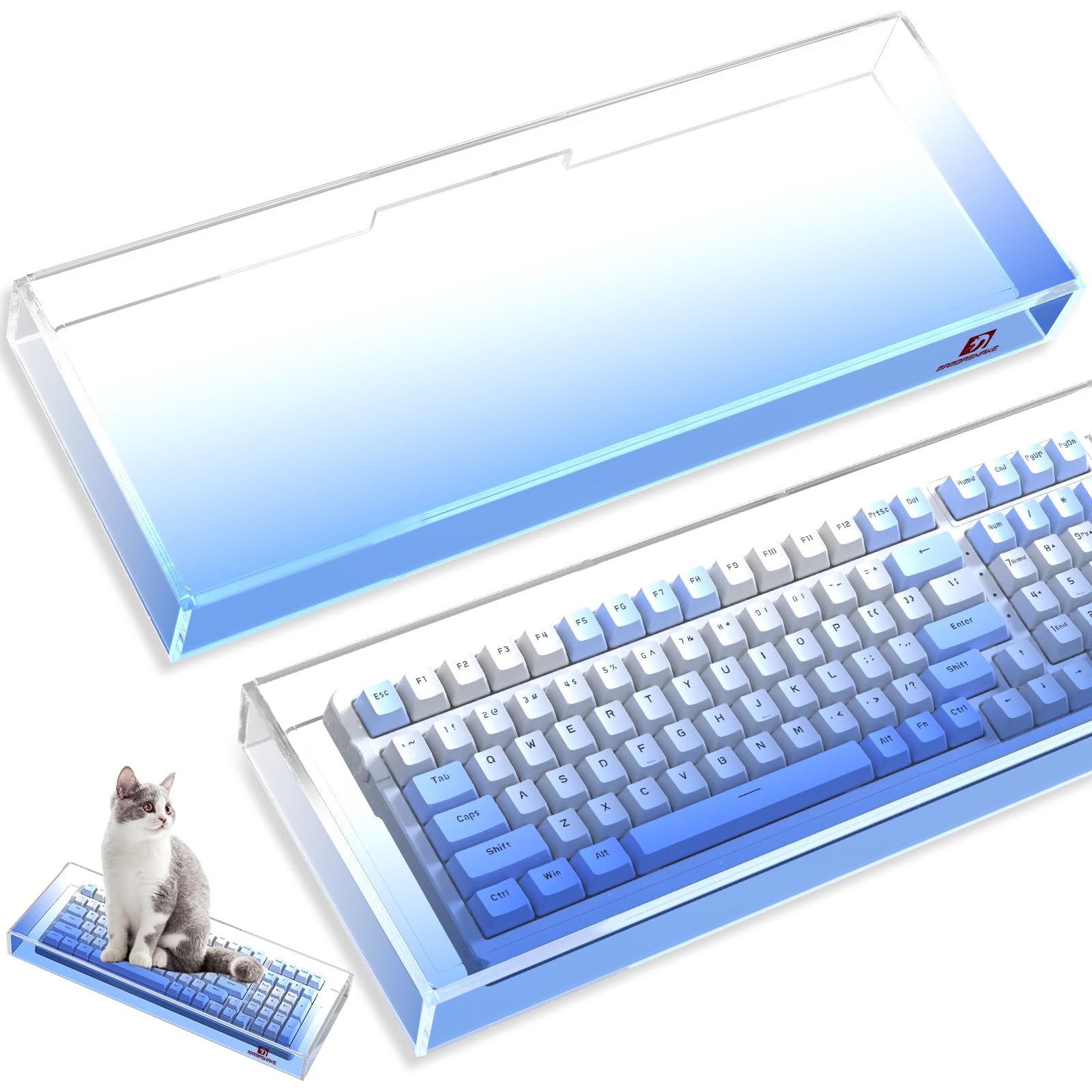 Ziyou Lang Kc04 Acrylic Clear Transparent Keyboard Cover(17.4*6.5*1.89) With Dustproof Waterproof Anti Hit Anti Cat Protective C