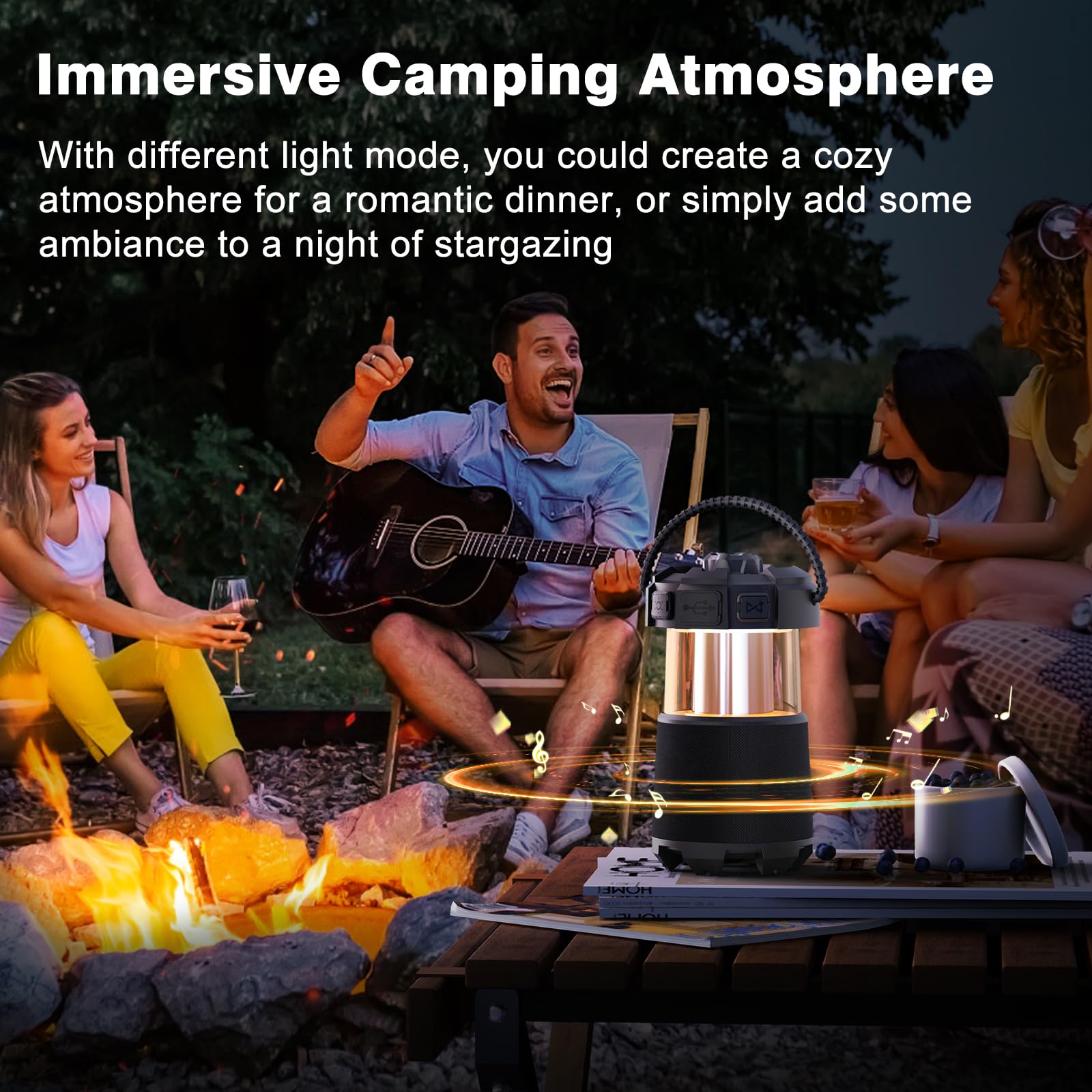 Trunyee Ipx5 Waterproof Outdoor Speakers, 360 Surround Stero Portable Wireless Speakers With [Bt5.3 Tws Connection] For Camping,