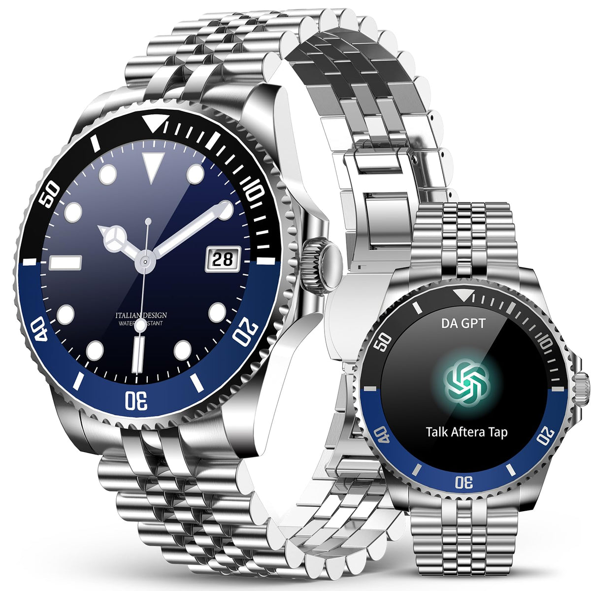 2025 Da Gpt Smart Watch For Men, Heart Rate, Blood Pressure, Blood Oxygen, Sleep Monitor, 107 Sports Modes, 1.19-Inch Amoled Dis