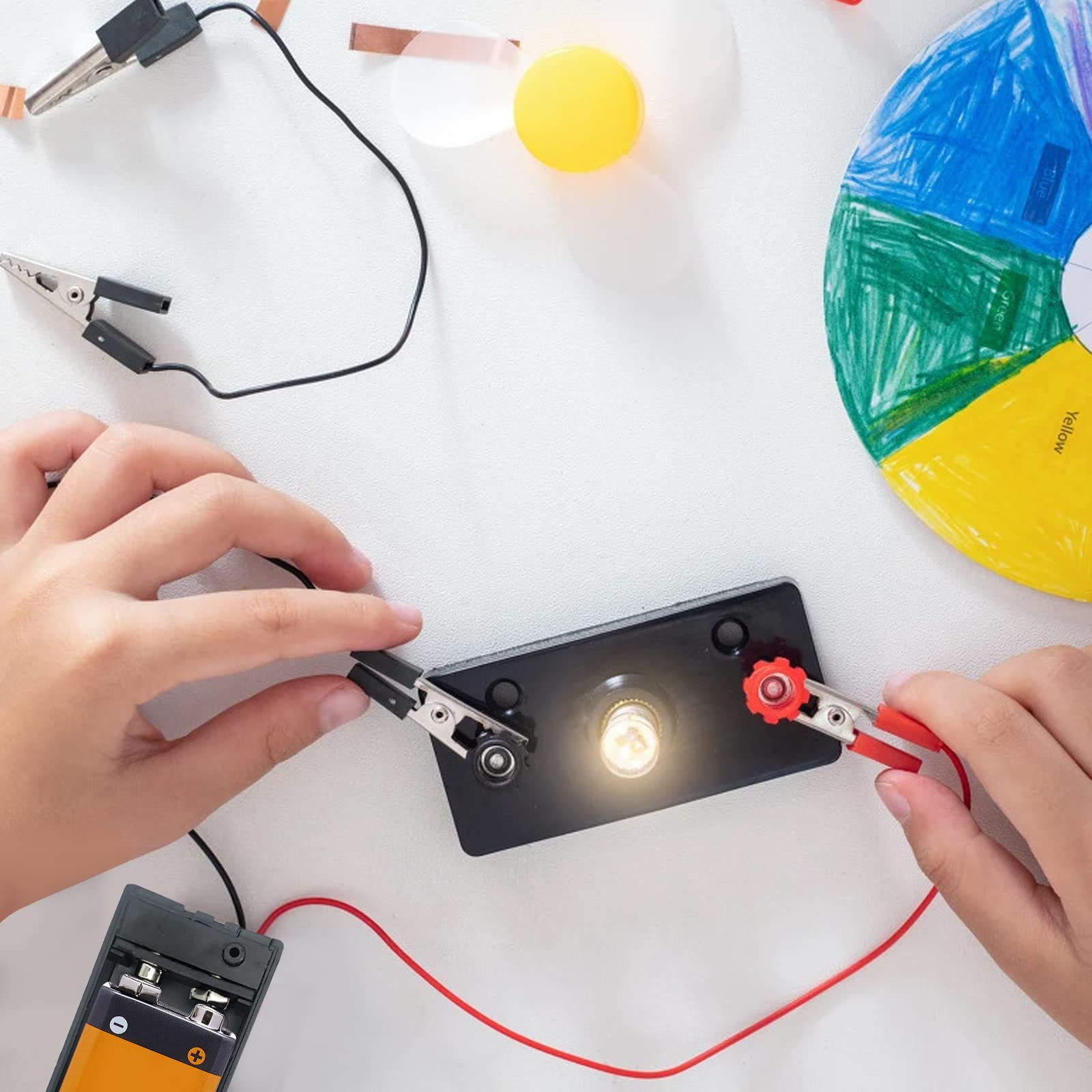 9V Battery Holder, 6 Pcs 9V Battery Case With On/Off Switch, 9V Battery Box, 9V Battery Holder With Leads, 9V Battery Box For 9V