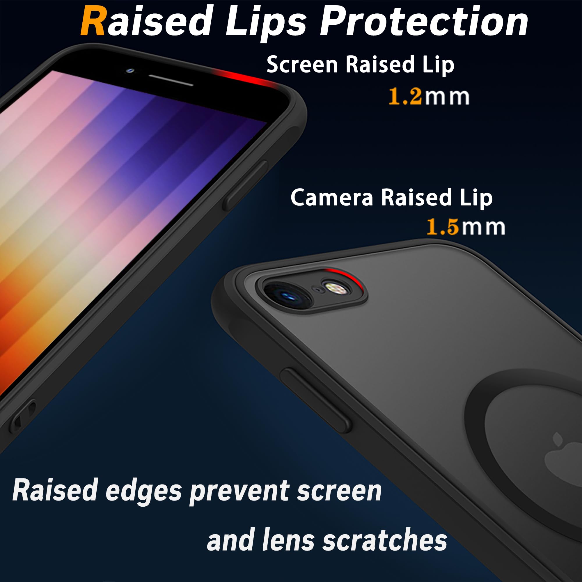 Magnetic For Iphone Se Case 2022/3Rd/2020/2Nd Gen,Iphone 8/7 Case,Compatible With Magsafe,Military Grade Drop Tested, Shockproof