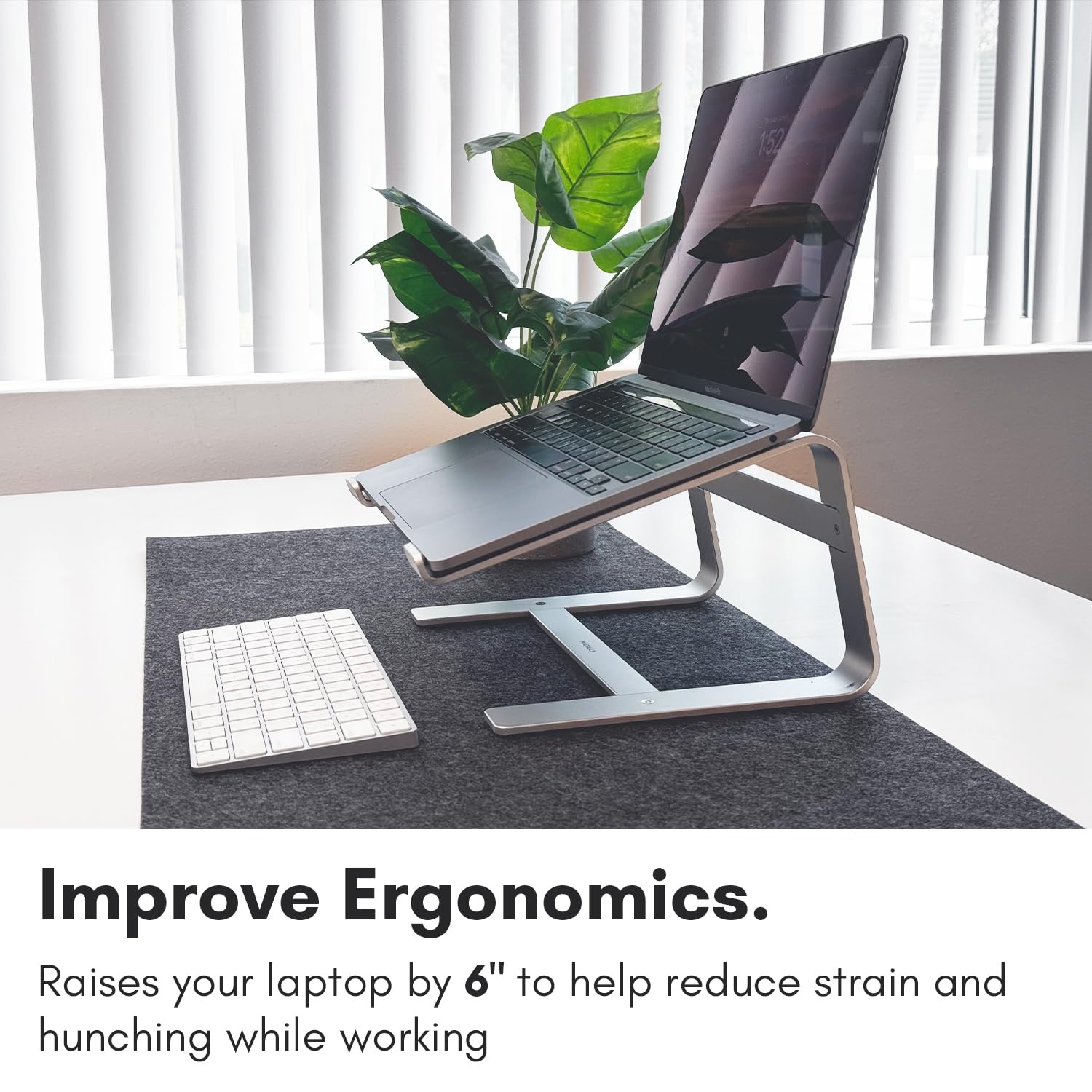 Macally Macbook Stand | Laptop Stand For Desk | Computer Stand (Universal 10-17.3) Premium Aluminum Stylish And Sturdy Laptop Ri