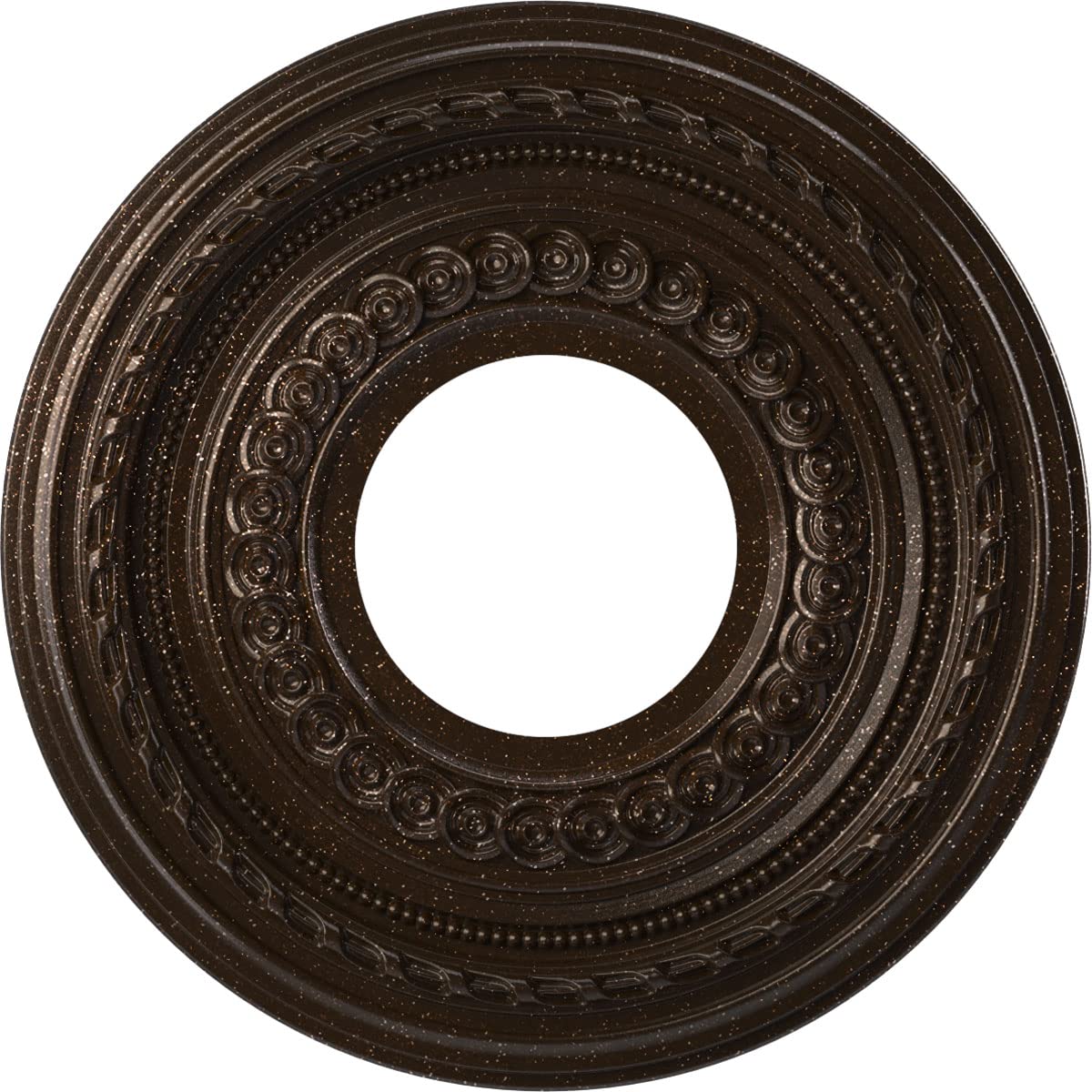 Ekena Millwork Cmp10Coamb Cole Thermoformed Pvc Ceiling Medallion (Fits Canopies Up To 4 1/4''), 10''Od X 3 1/2''Id X 3/4''P, Te