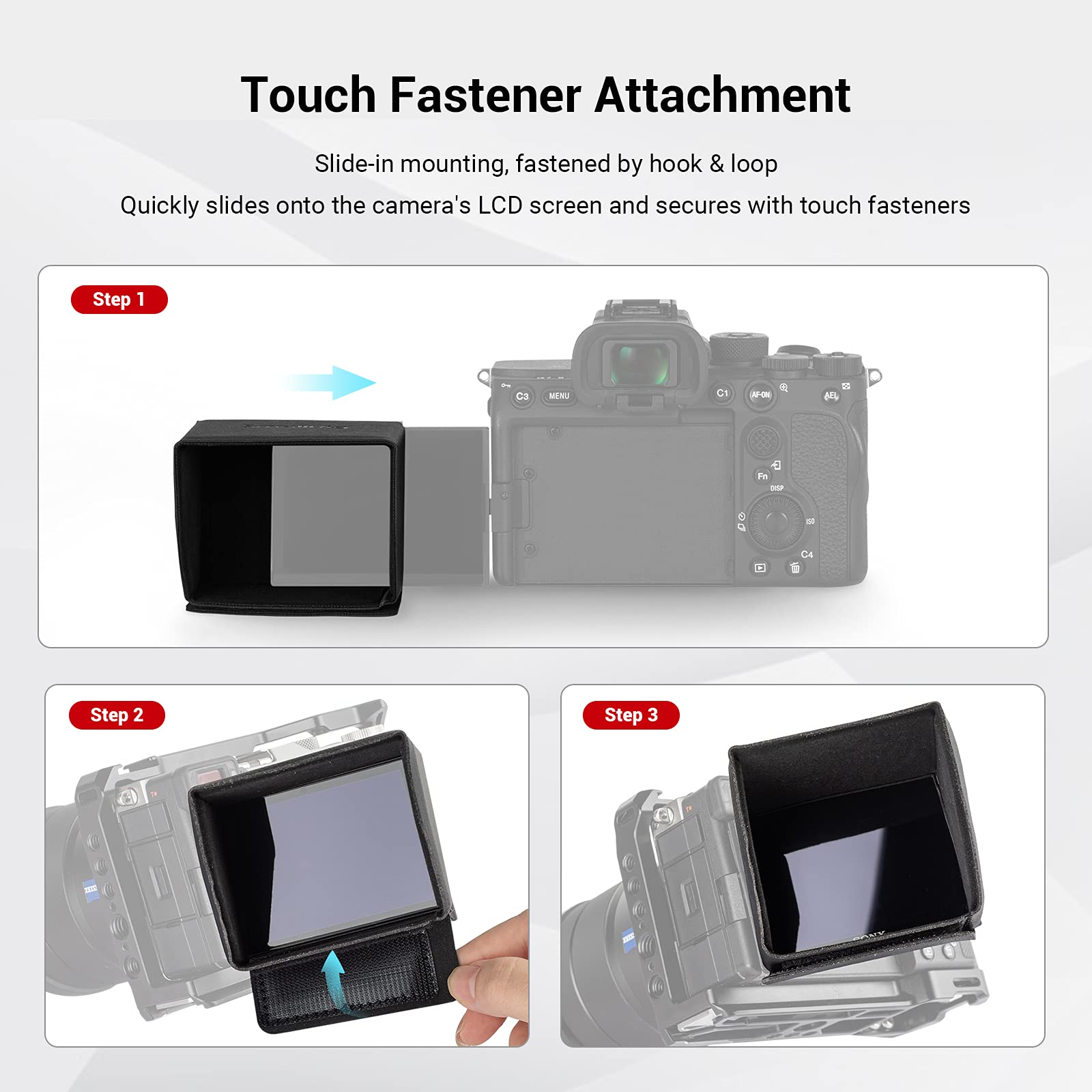 Smallrig Screen Hood Sun Hood Sunshade For Sony Alpha 7 Iv / A7S Iii / A7C / A7Cr / A7C Ii/Zv E1 / Zv E10 / Zv 1F / Zv 1 Ii/Zv 1