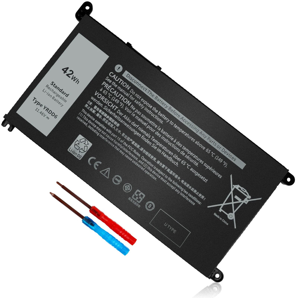 Yrdd6 Laptop Battery For Dell Inspiron 3493 3501 3582 3583 3584 3593 3793 5480 5481 5482 5485 5491 5493 5585 5590 5591 5593 5594