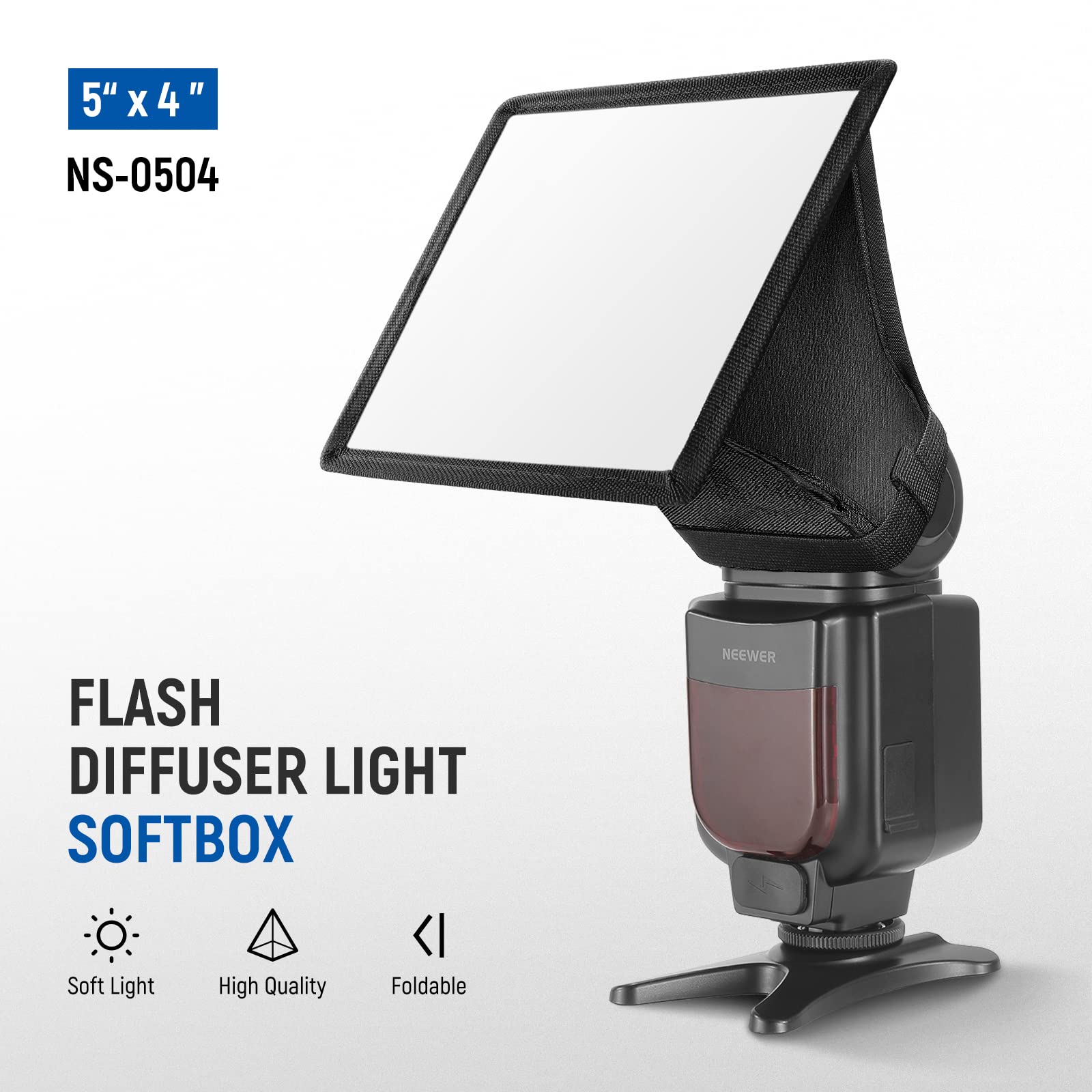 Neewer Translucent Flash Diffuser Light Softbox For Speedlight (5X4 Inches)