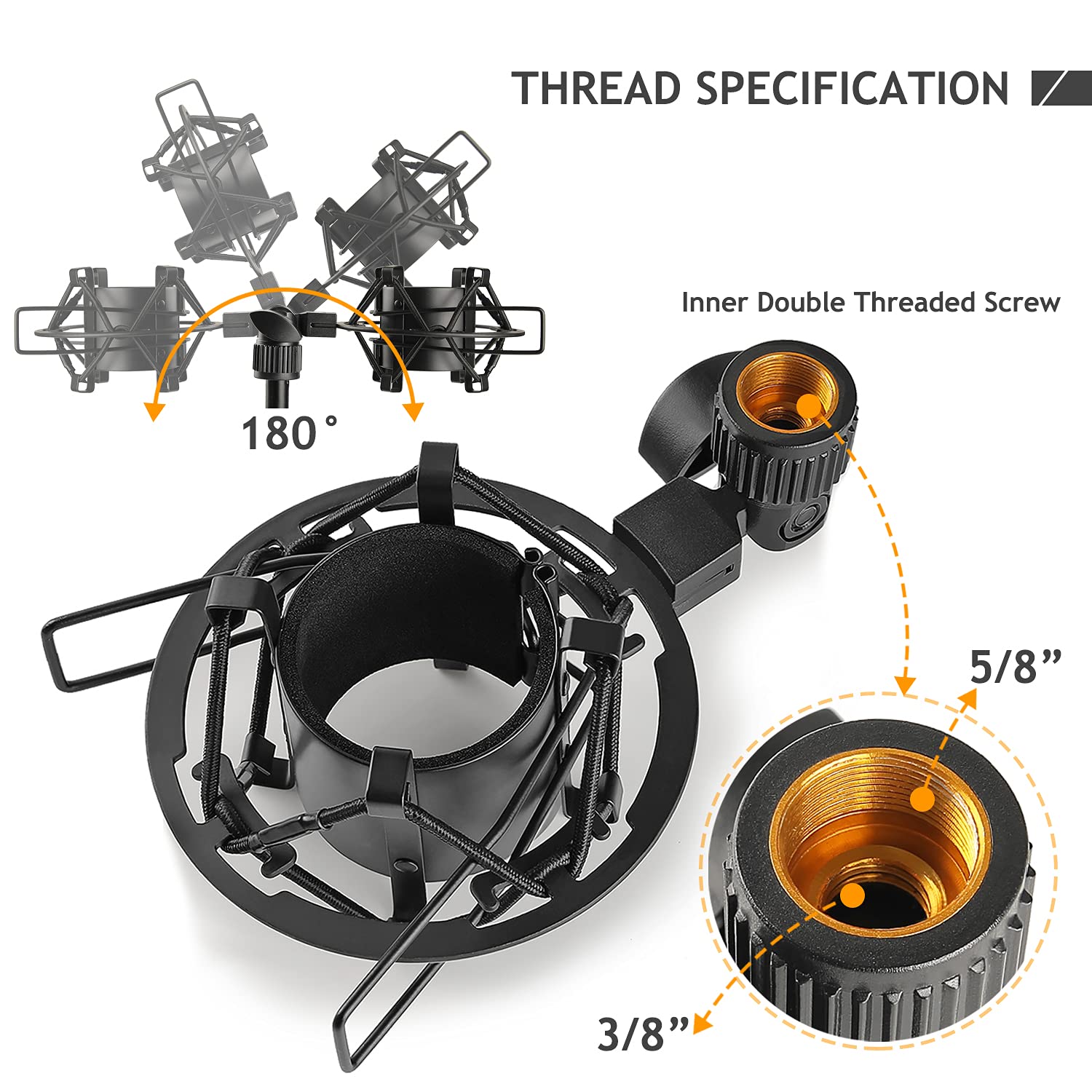 At2020 Desktop Microphone Stand, Adjustable Table Mic Stand With Mic Shock Mount For Audio Technica At2020 At2020Usb+ At2035 Atr2500 Condenser Studio Microphone By Frgyee