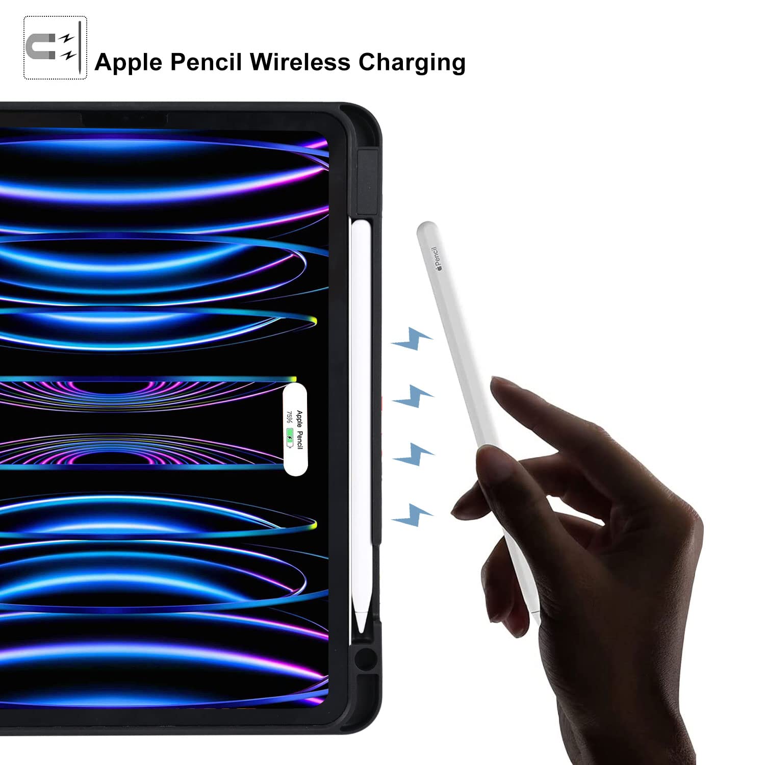 Hi Space For Ipad Pro 11 Inch Case 2022 2021 2020 2018 4Th 3Rd 2Nd 1St Generation With Pencil Holder, Cow Trifold Stand Protecti