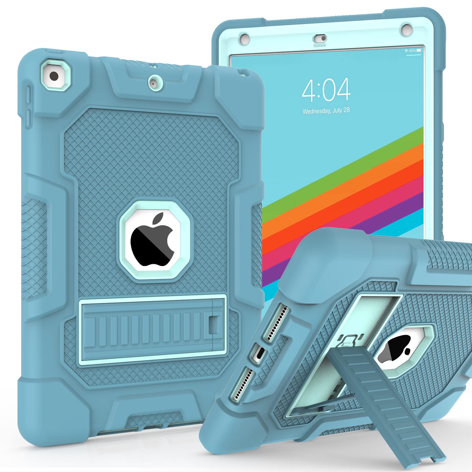 Timism Case For Ipad 9Th Generation/Ipad 8Th Generation/Ipad 7Th Generation, Slim Heavy Duty Shockproof Protective Case With Bui