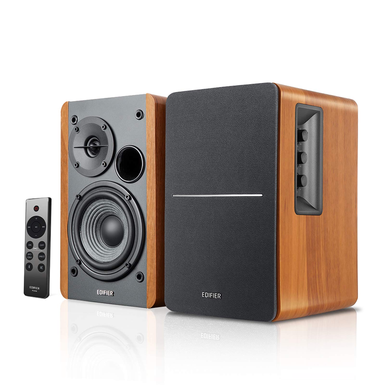 Edifier R1280Dbs Active Bluetooth Bookshelf Speakers   Optical Input   2.0 Wireless Studio Monitor Speaker   42W Rms With Subwoo