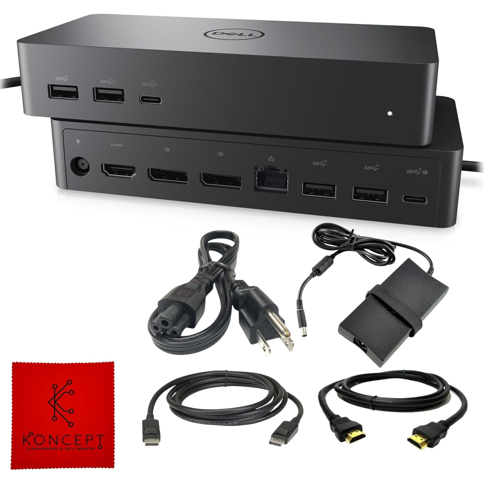 Dell Ud22 Usb C/Usb A Docking Station   Universal Dell Dock Station Dual Monitor With 130   Hdmi + Display Port + Usb Type C Cab