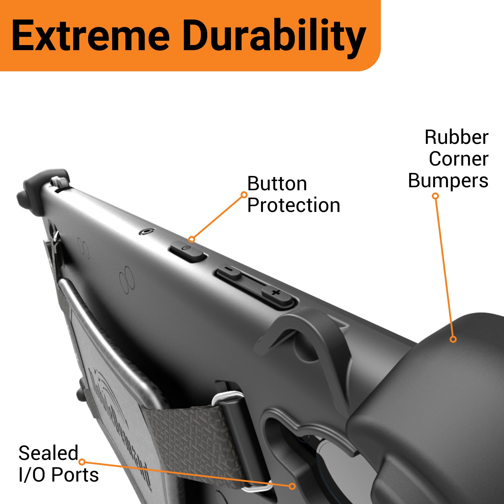 Mobiledemand Ultra Rugged Case For Lenovo Tab K10 Tablet   Heavy Duty Tablet Case   Briefcase Handle, Hand Strap   Shock Absorbi