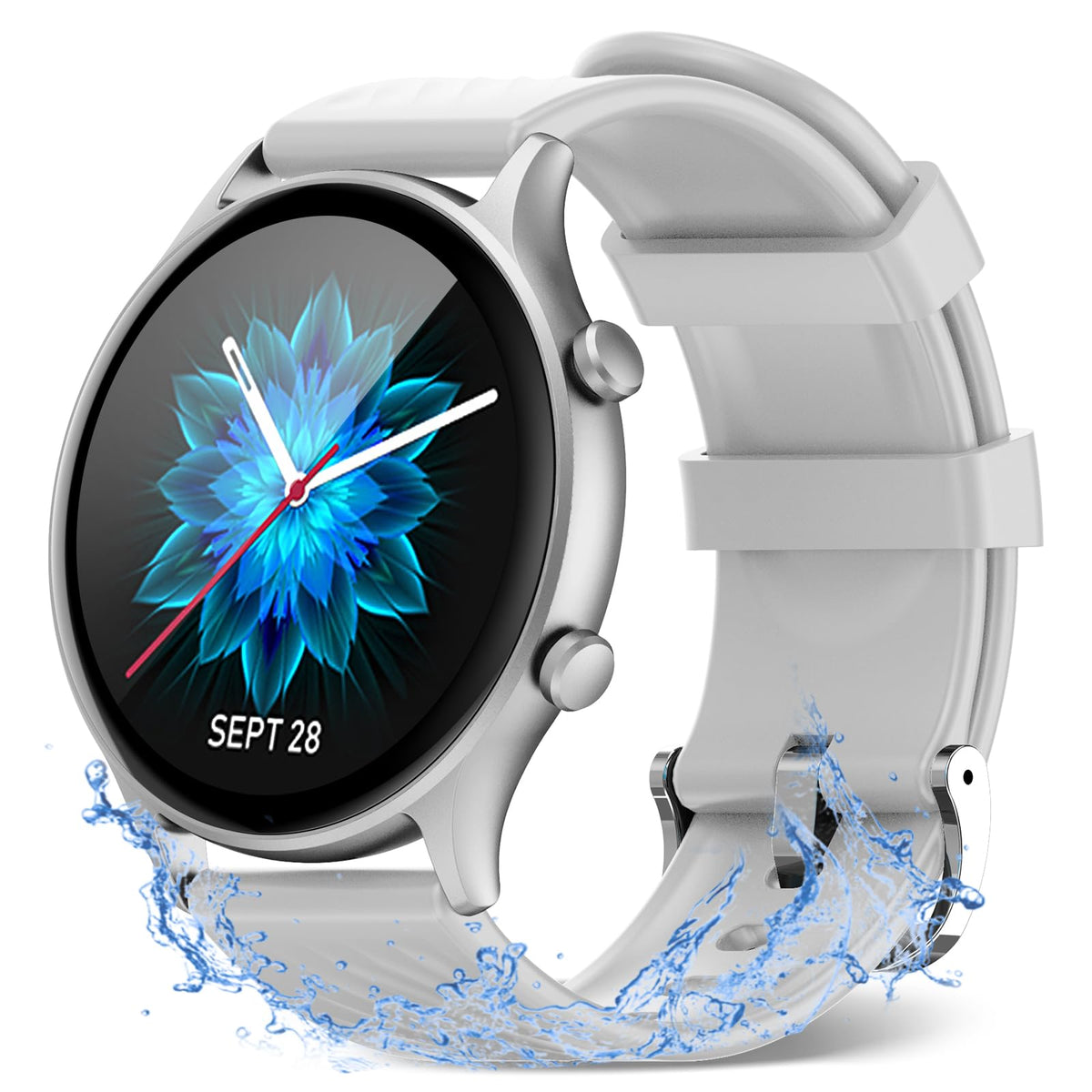 Smart Watch For Women, Ladies Smart Watch, Reloj Inteligente Para Mujer, Waterproof Round Fitness Tracker With Answer/Make Call 