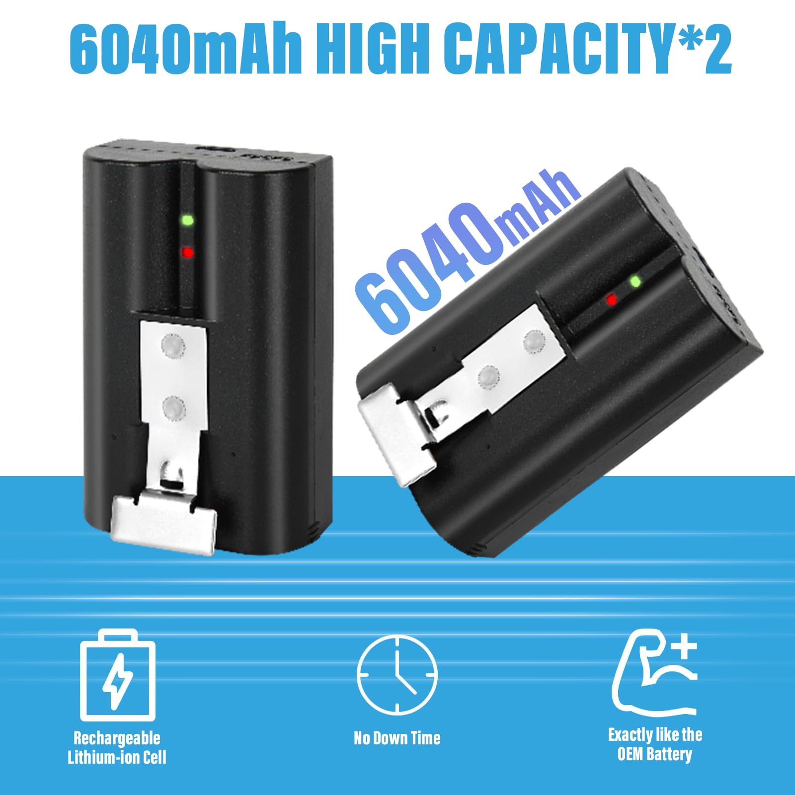 2Sets Battery And Usb Charging Station Replacement Compatible With Ring Doorbell Camera 1 And 2, Spotlight Camera And Stick Up C