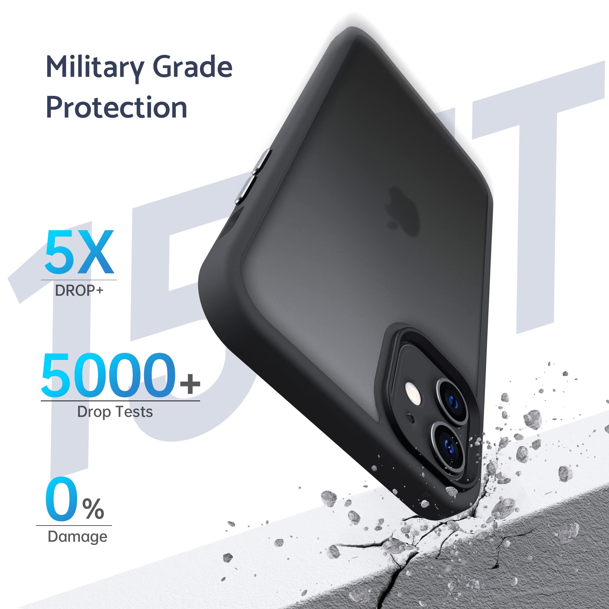 Anqrp Square Series Designed For Iphone 11 Case, [Support Wireless Charging] Super Soft Silicone Slim Phone Case Cover For Iphon