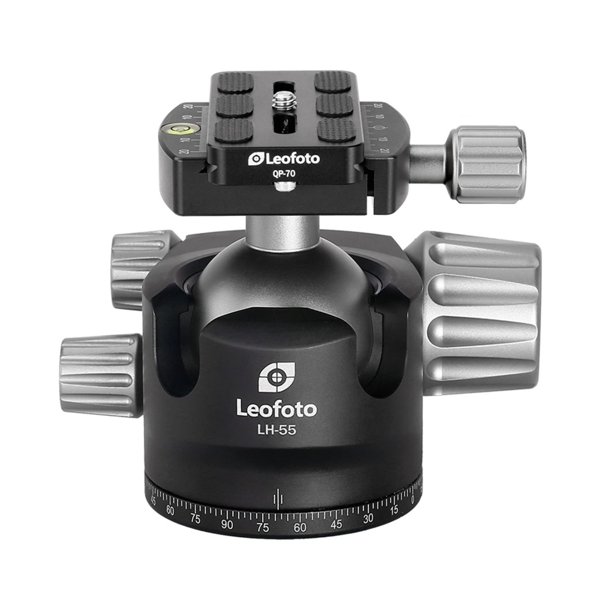 Leofoto Lh 55 55Mm Low Profile Ball Head Arca Compatible W Independent Pan Lock