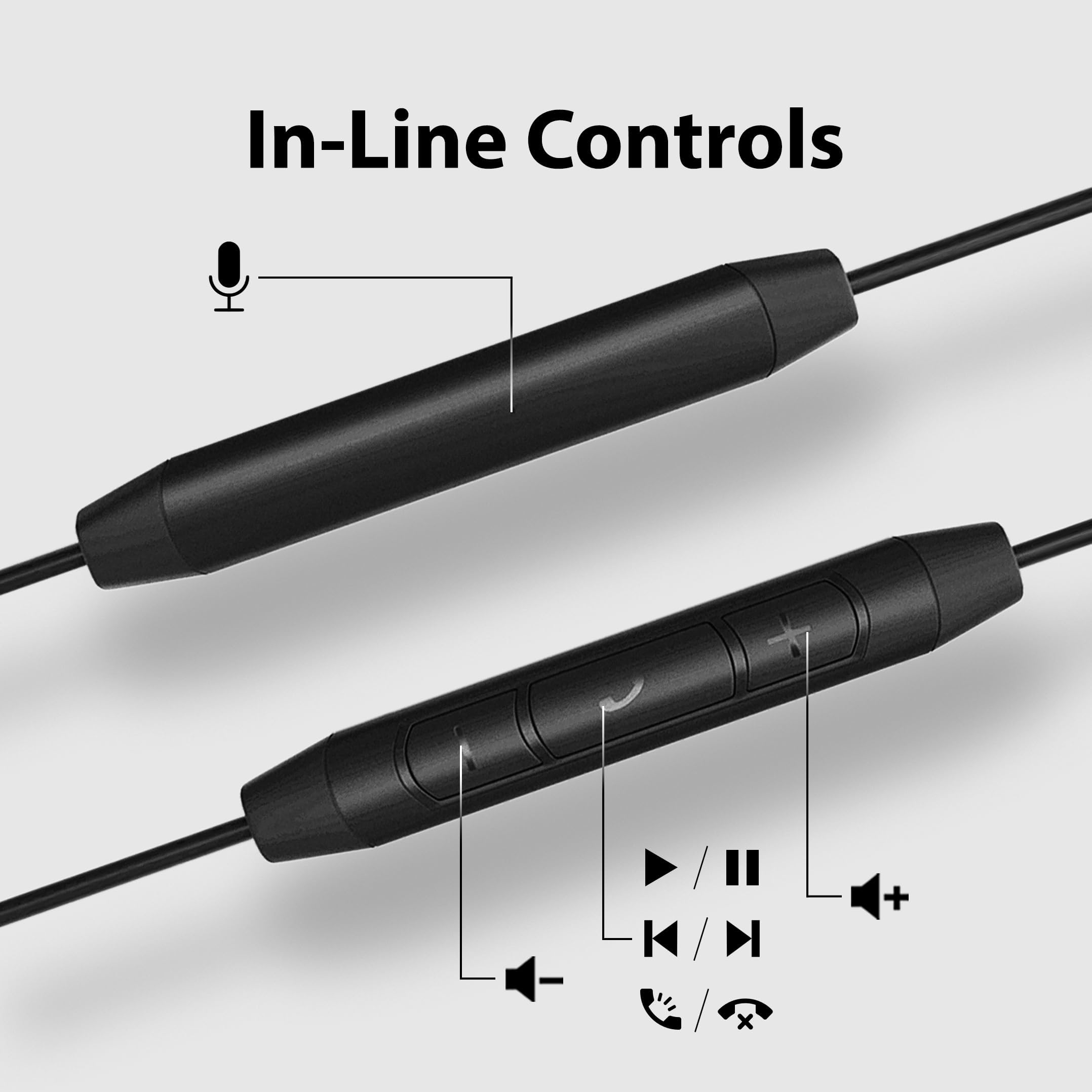 Avantree Resolve   Wired Open Ear Earbuds & Microphone With In Line Controls And Wrap Around Over Ear Hook, Surroundings Awarene