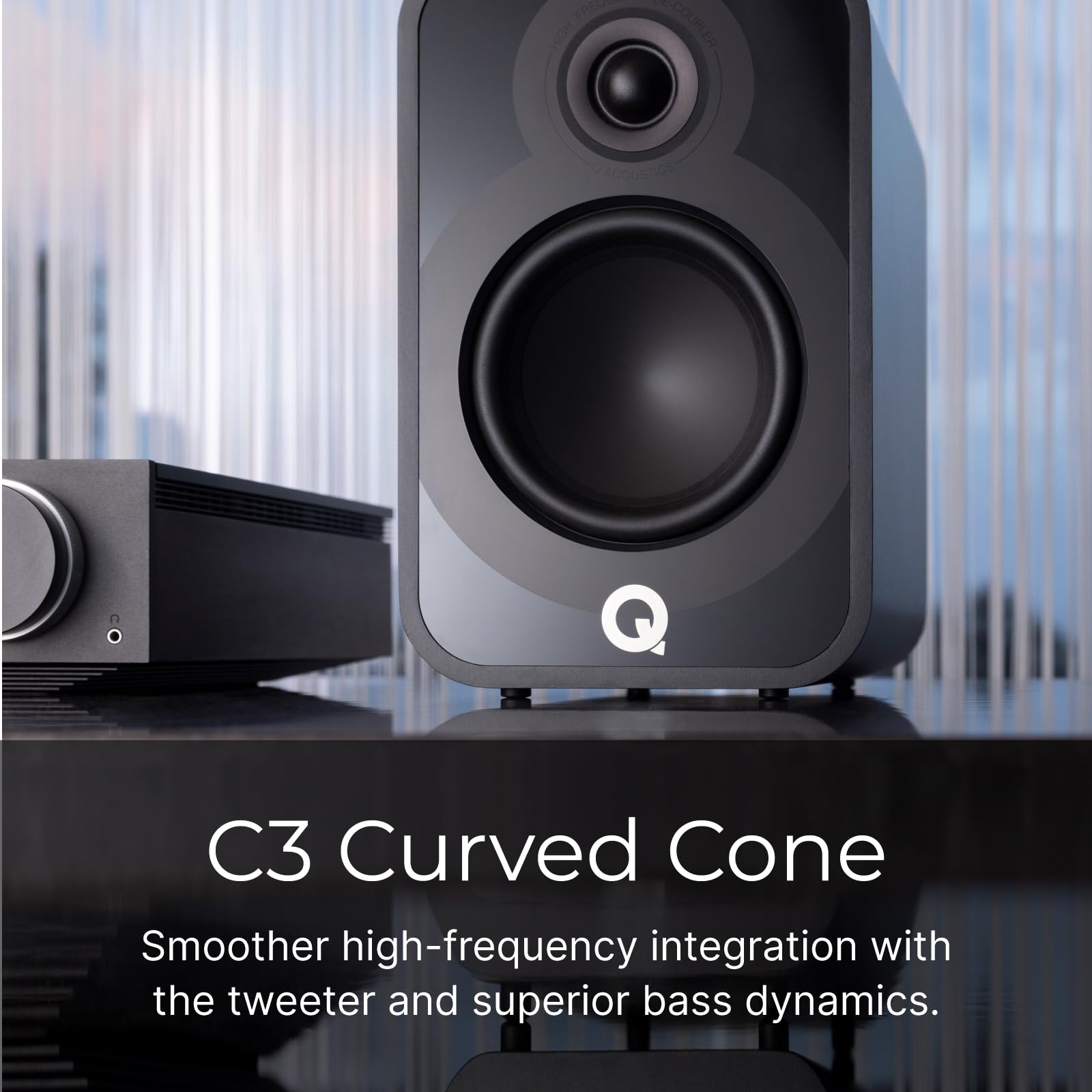 Q Acoustics 5020 Bookshelf Speakers Pair Holme Oak   5'' Mid/Bass Driver, 1'' Tweeter   Stereo System For Home Theater Entertain